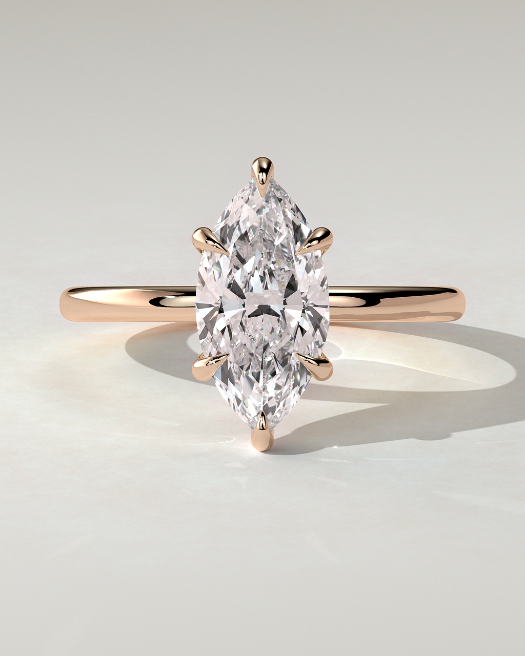 Marly Solitaire Marquise Ring