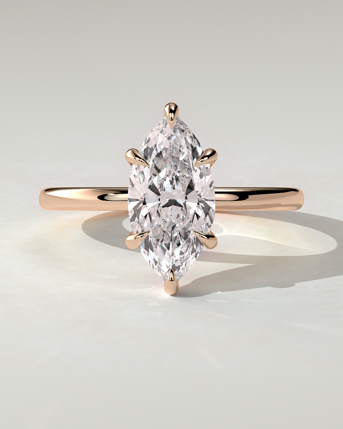 Marly Solitaire Marquise Ring