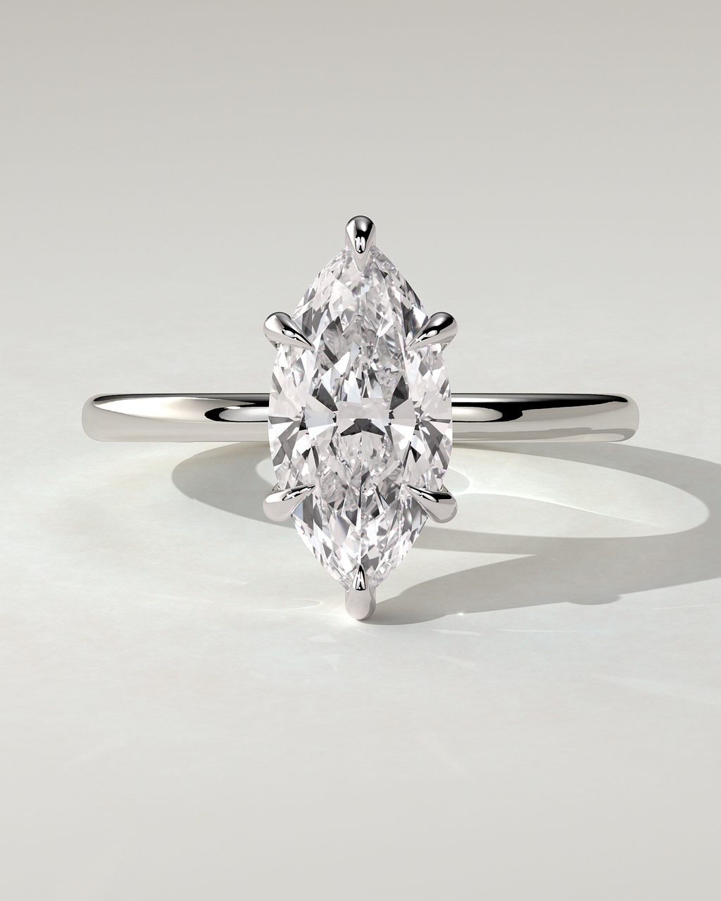 Marly Solitaire Marquise Ring