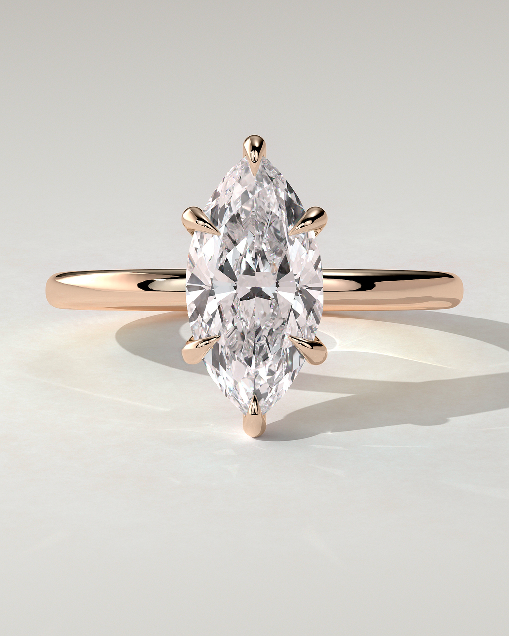 Marly Solitaire Marquise Ring