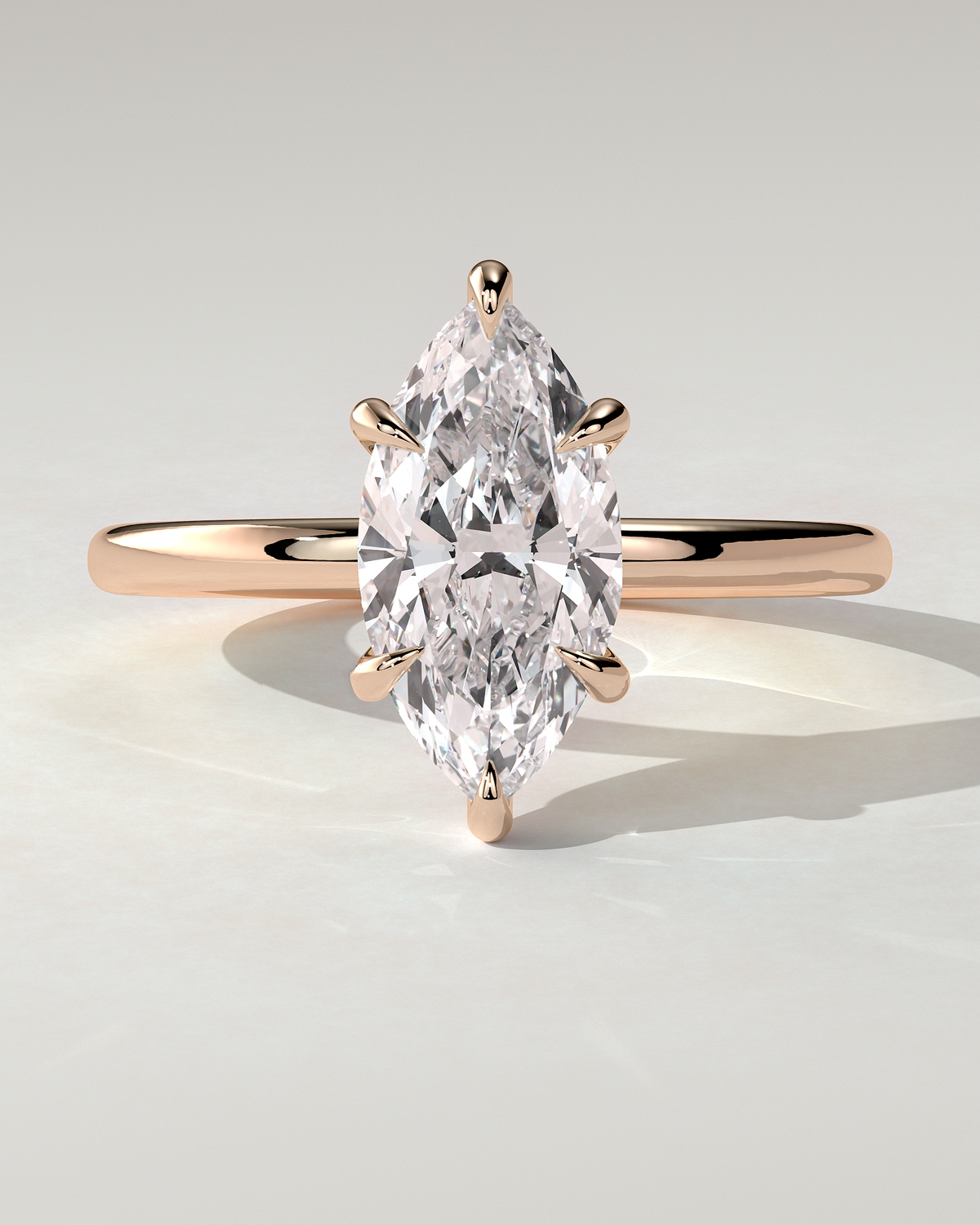 Marly Solitaire Marquise Ring