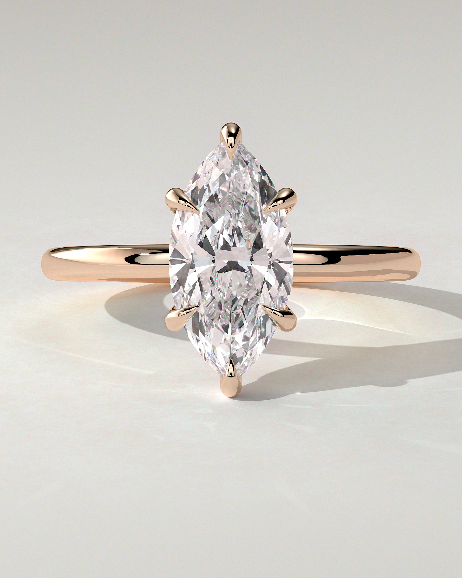 Marly Solitaire Marquise Ring