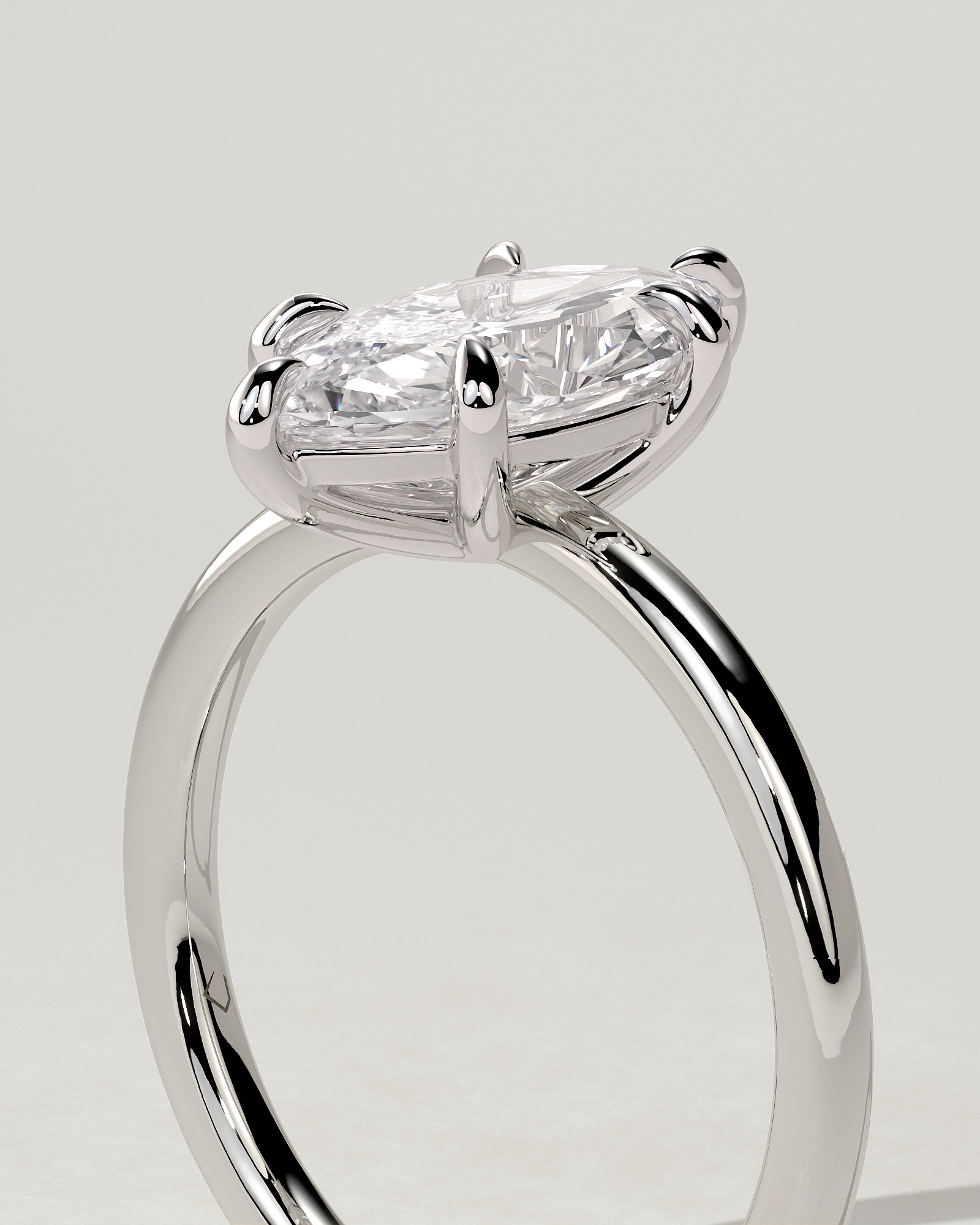Marly Solitaire Marquise Ring