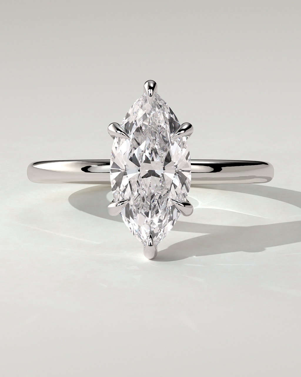 Marly Solitaire Marquise Ring