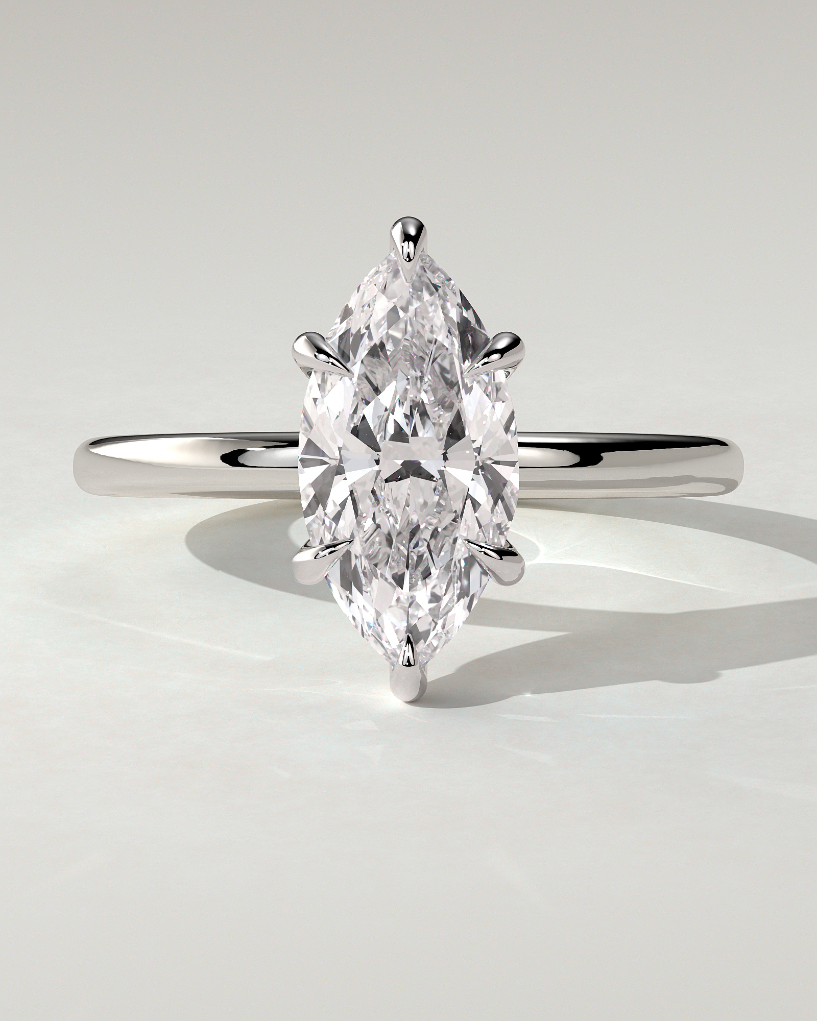 Marly Solitaire Marquise Ring