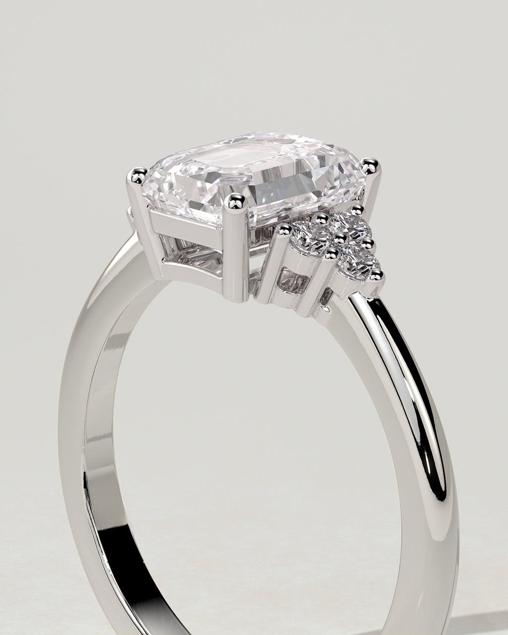 Martina Solitaire Emerald Ring