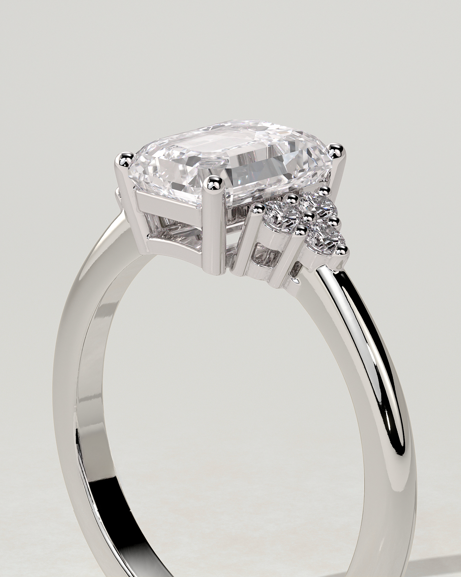 Martina Solitaire Emerald Ring
