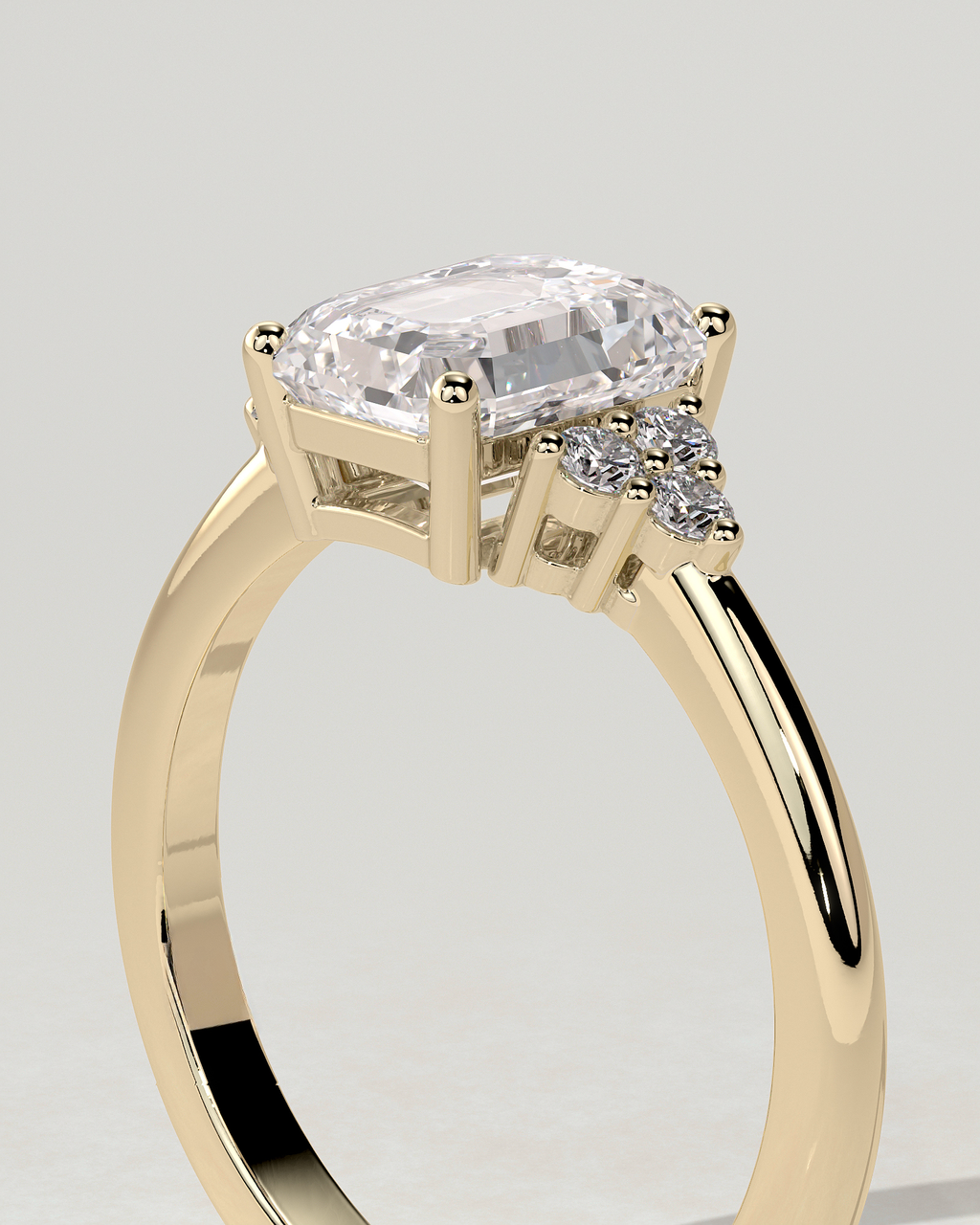 Martina Solitaire Emerald Ring
