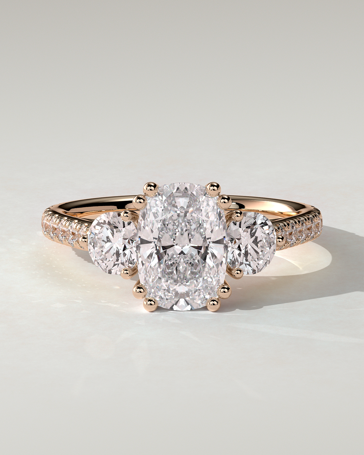 Meghan Trilogy Cushion Ring