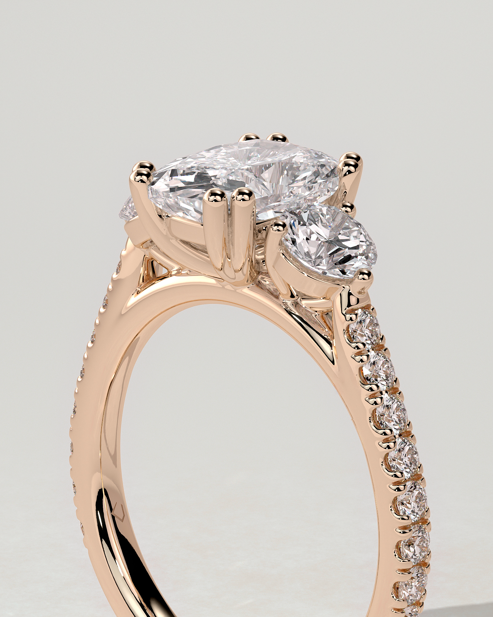 Meghan Trilogy Cushion Ring