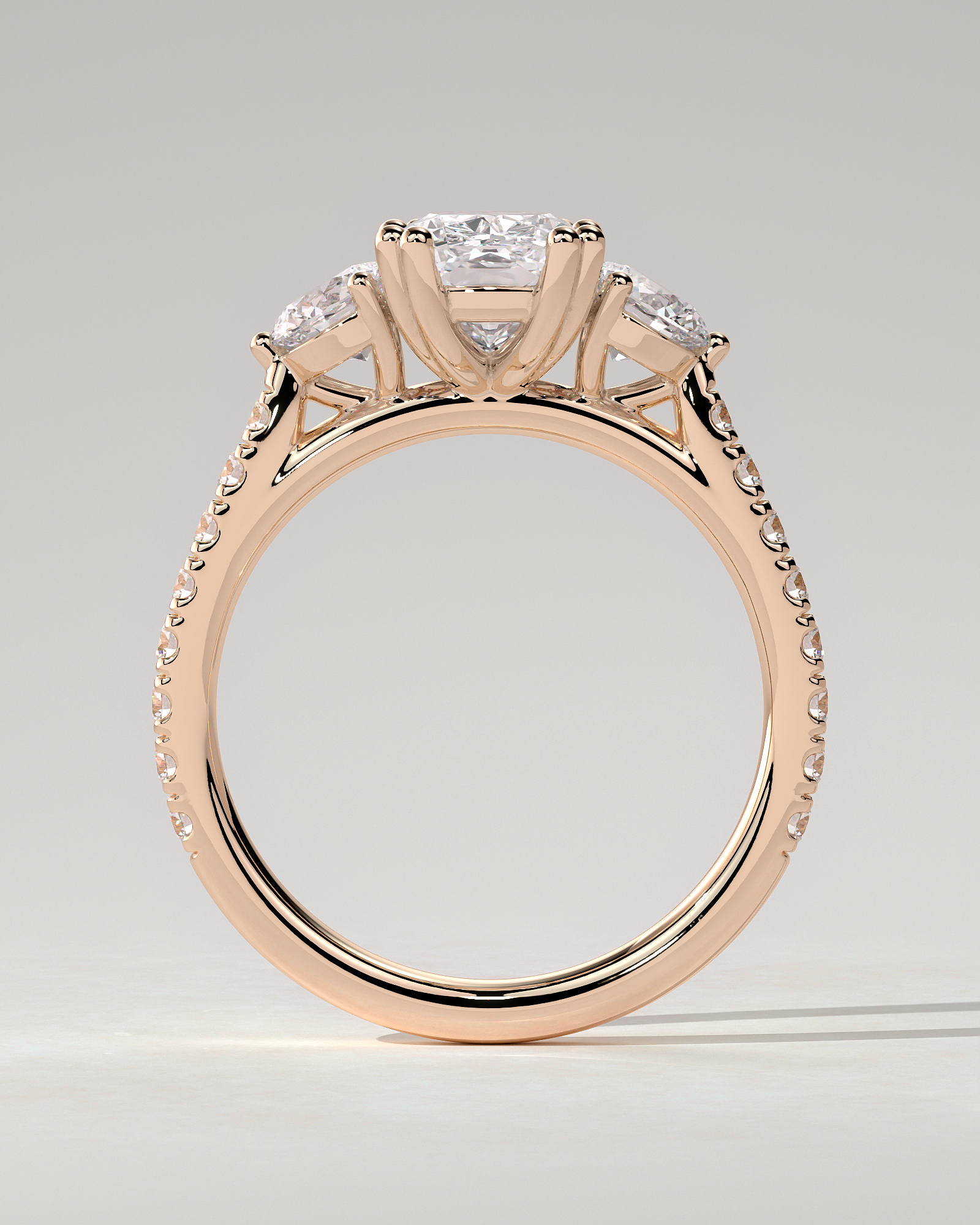 Meghan Trilogy Cushion Ring