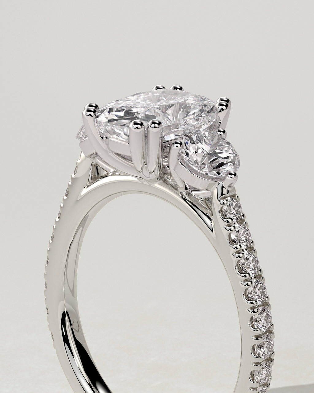 Meghan Trilogy Cushion Ring