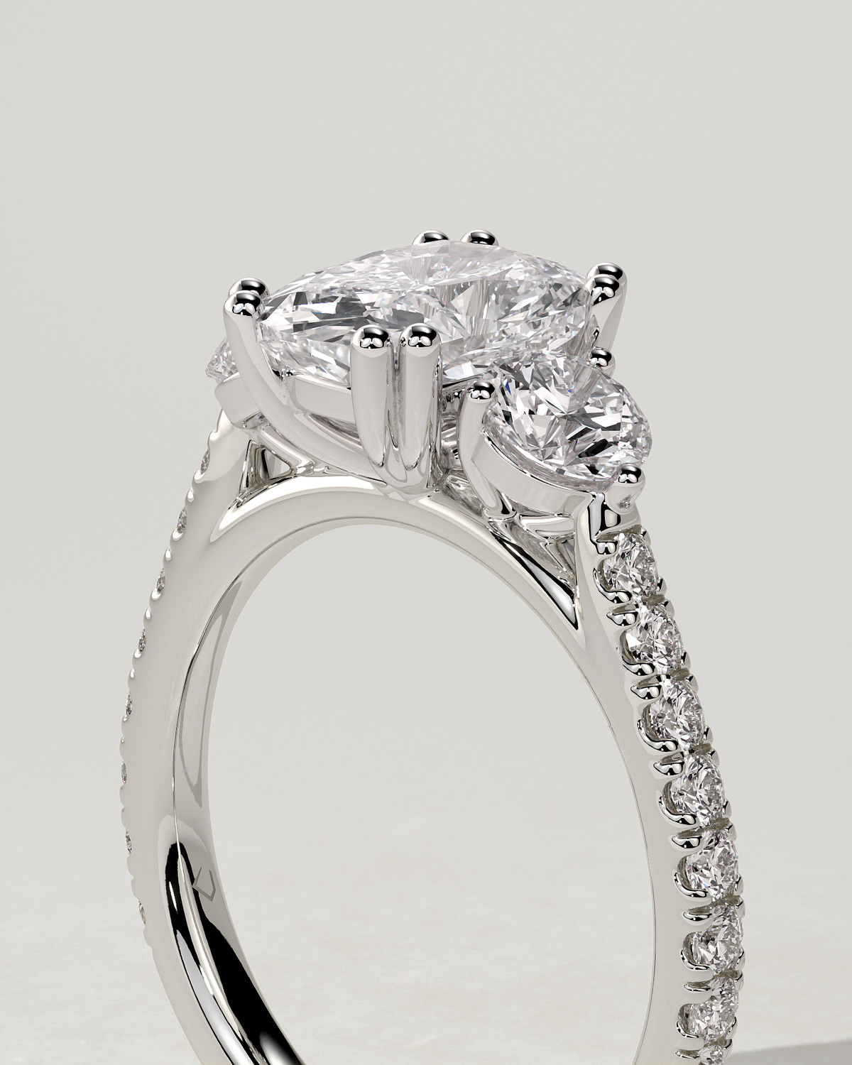 Meghan Trilogy Cushion Ring