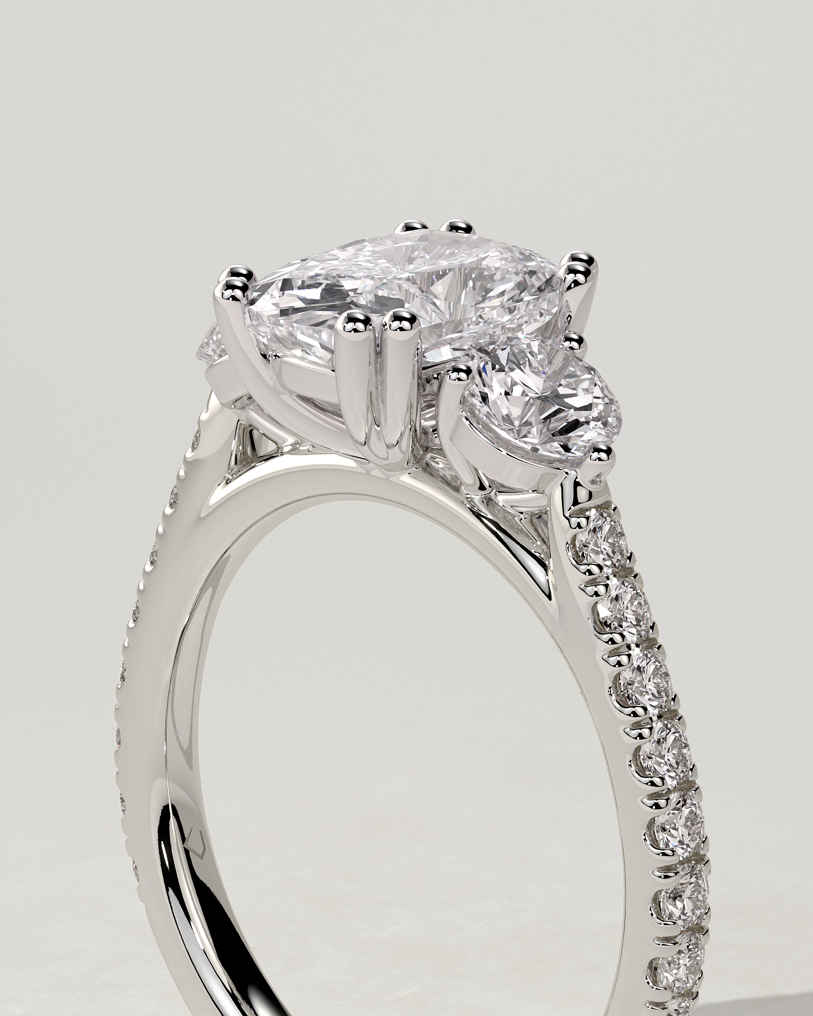 Meghan Trilogy Cushion Ring