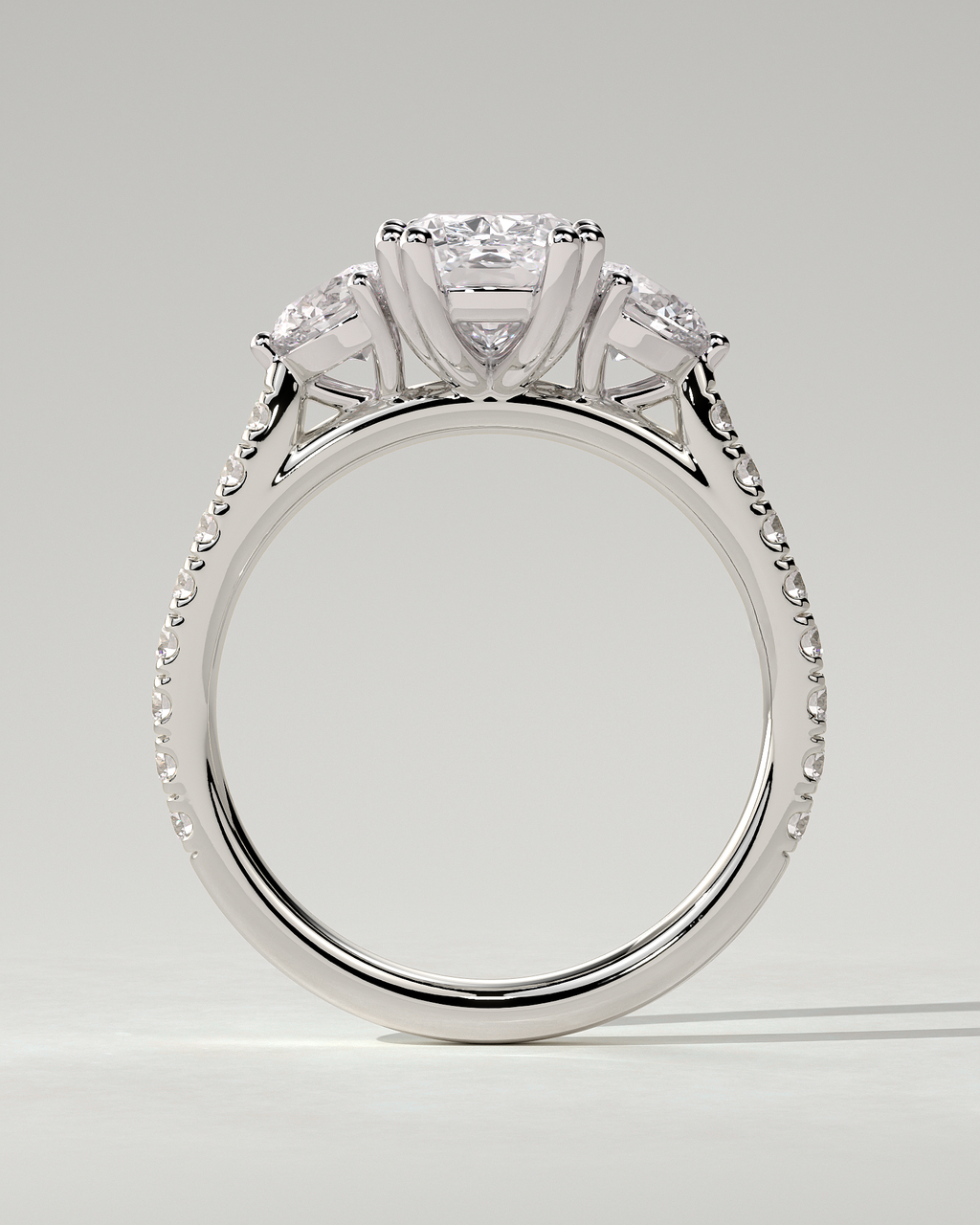 Meghan Trilogy Cushion Ring