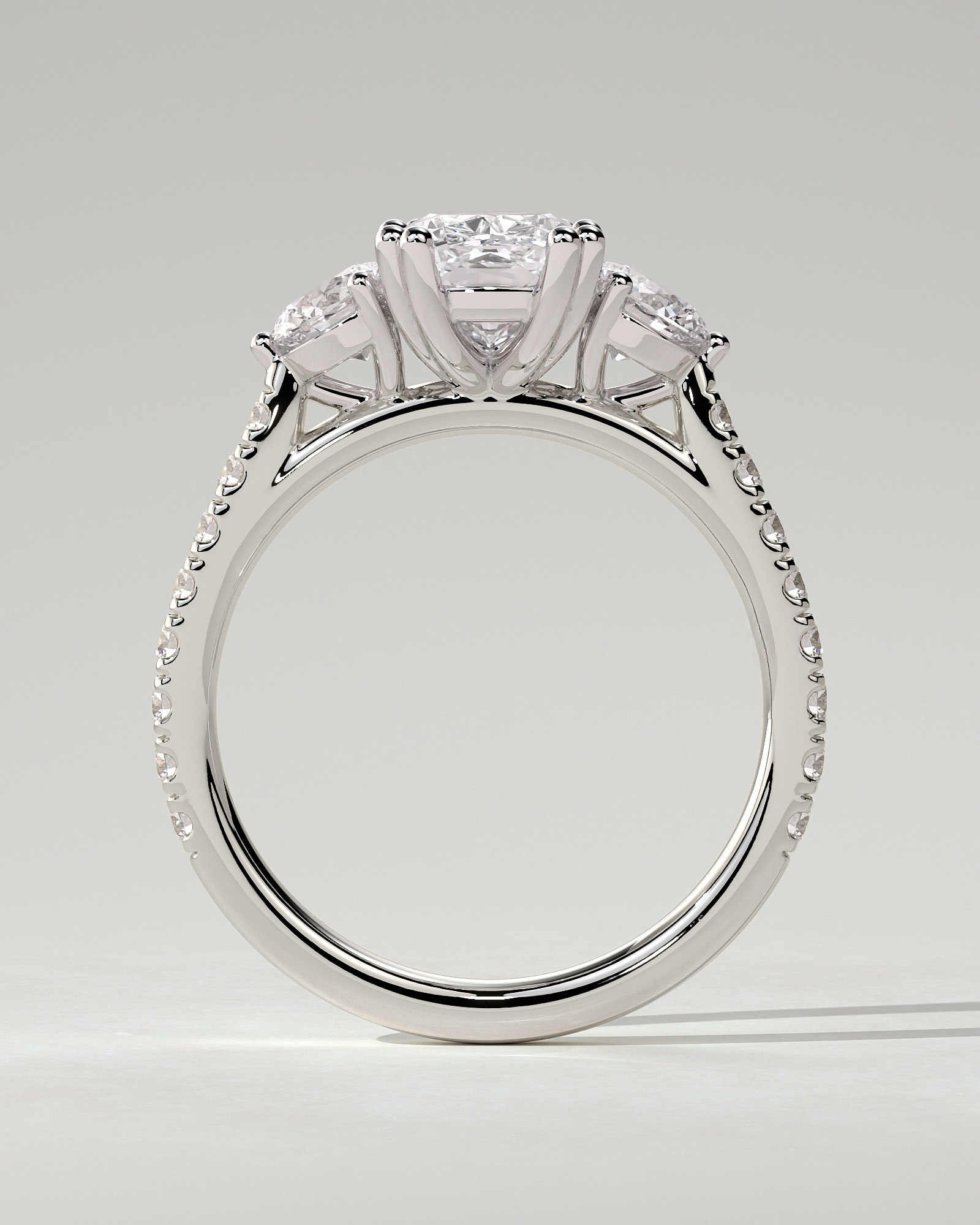 Meghan Trilogy Cushion Ring
