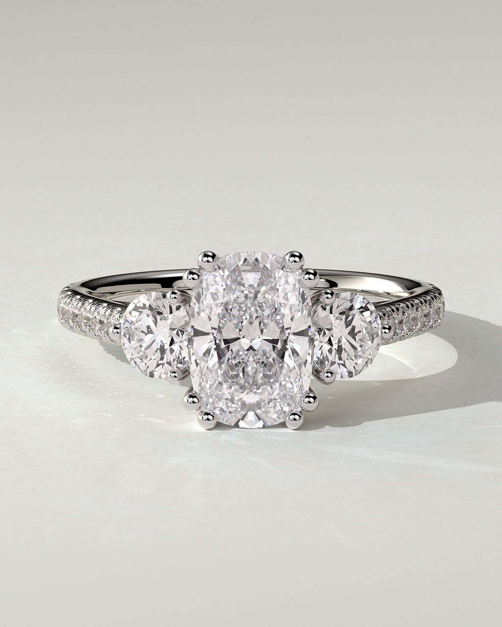 Meghan Trilogy Cushion Ring