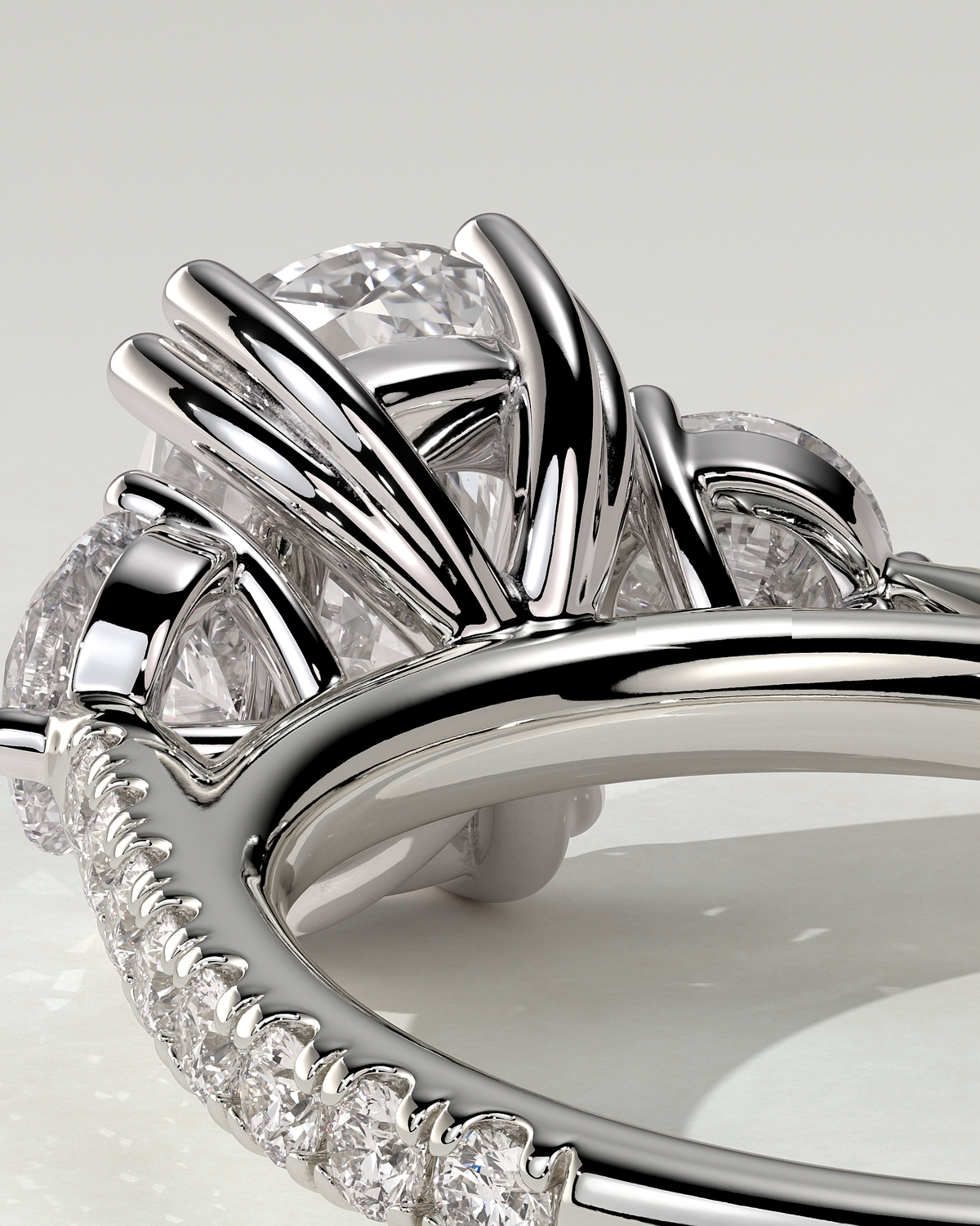 Meghan Trilogy Cushion Ring