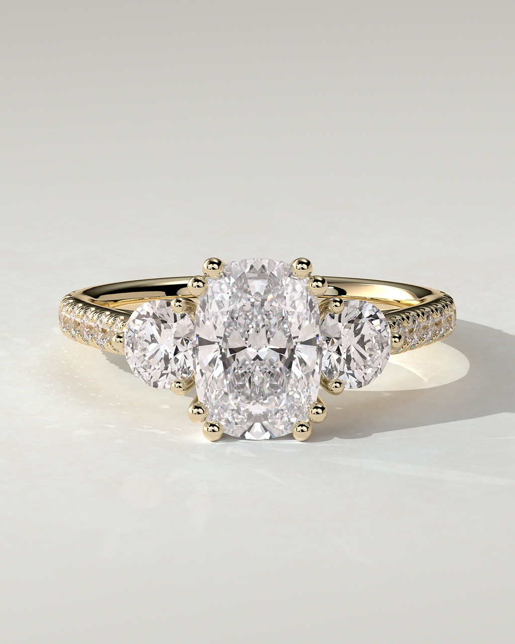Meghan Trilogy Cushion Ring
