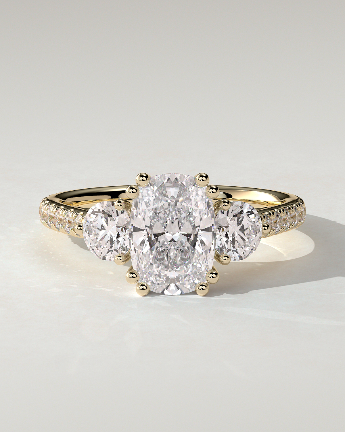 Meghan Trilogy Cushion Ring