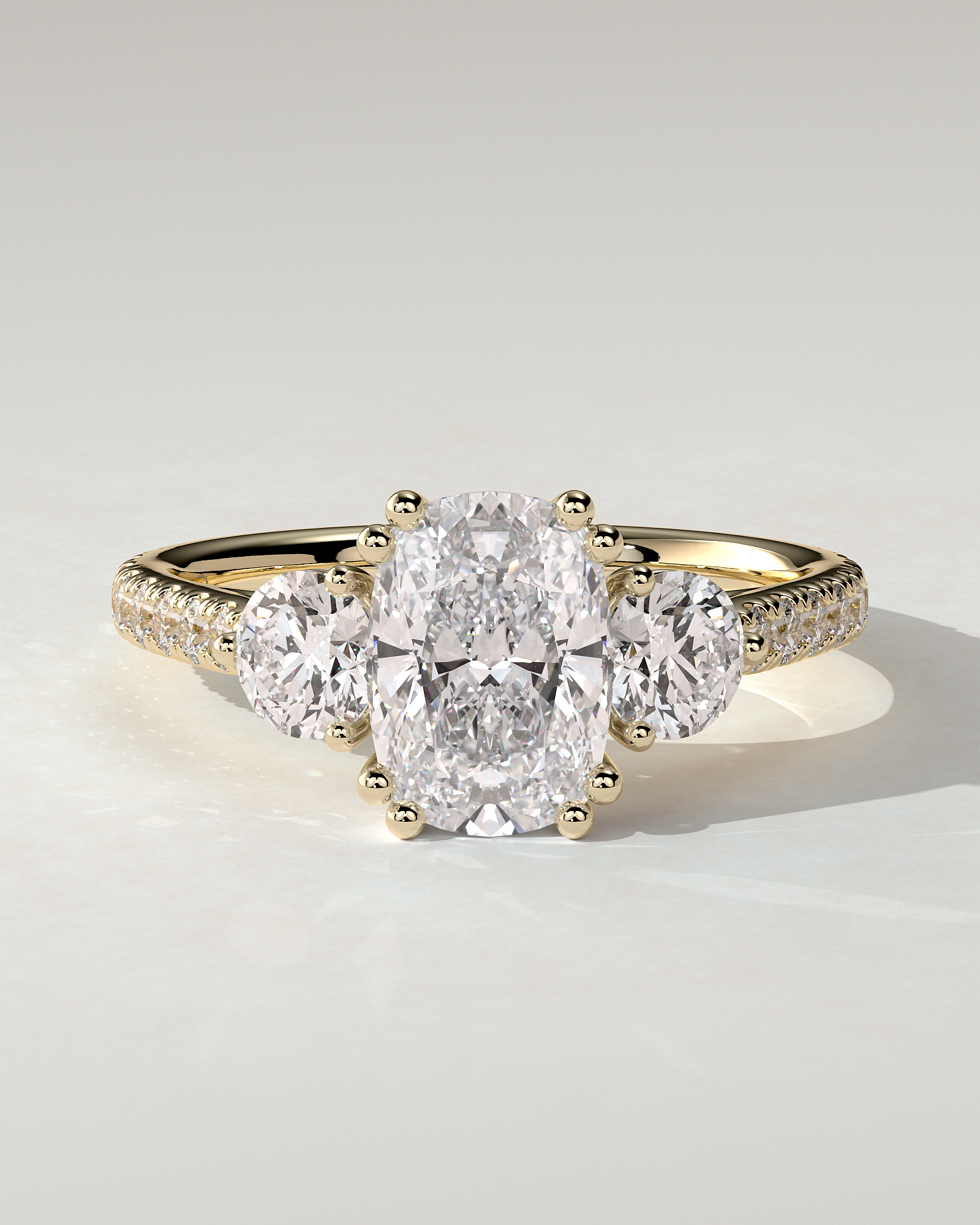 Meghan Trilogy Cushion Ring