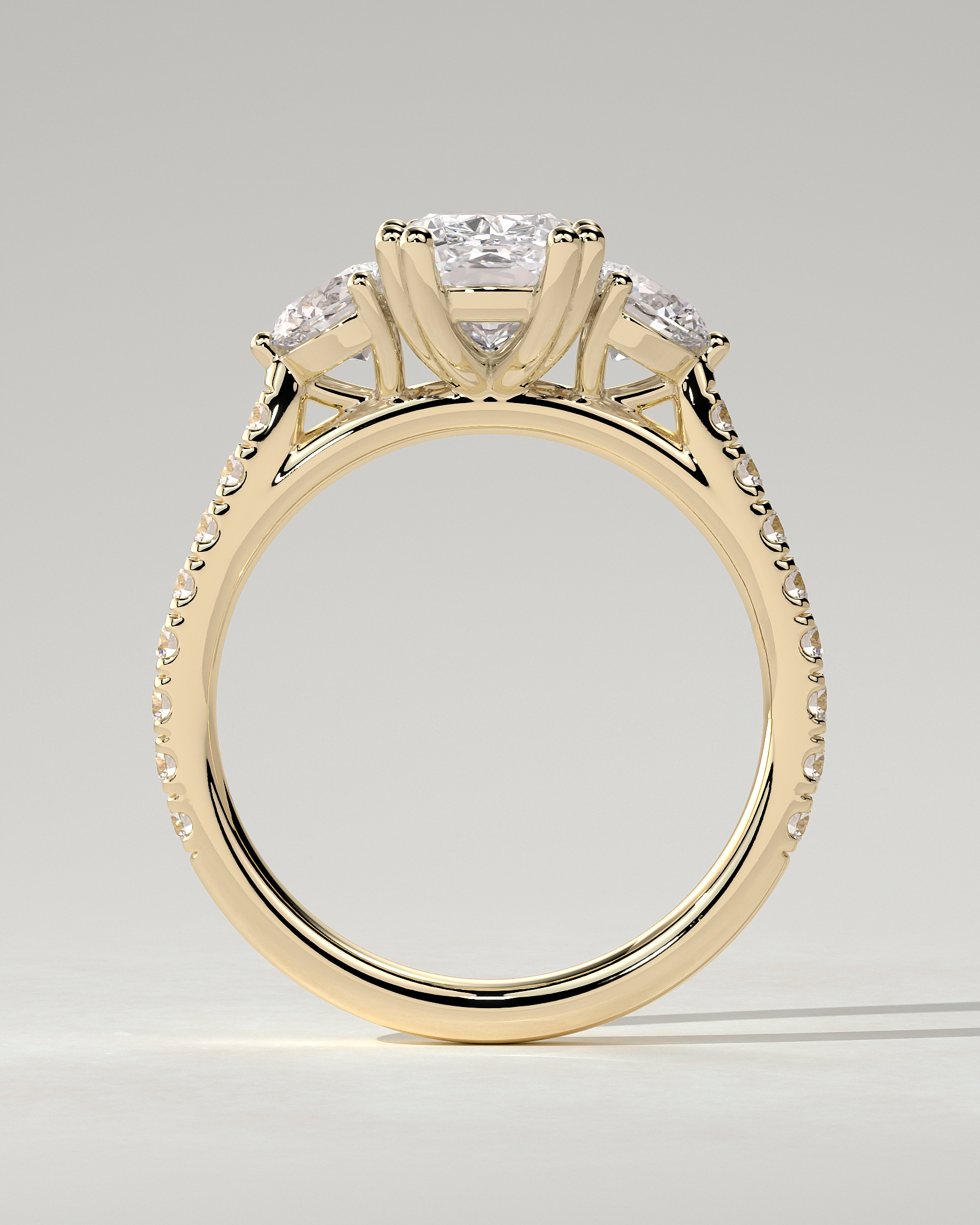 Meghan Trilogy Cushion Ring