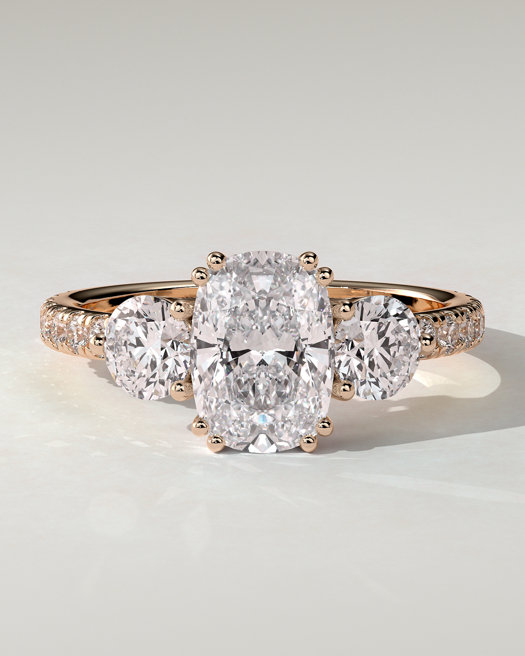 Meghan Trilogy Cushion Ring