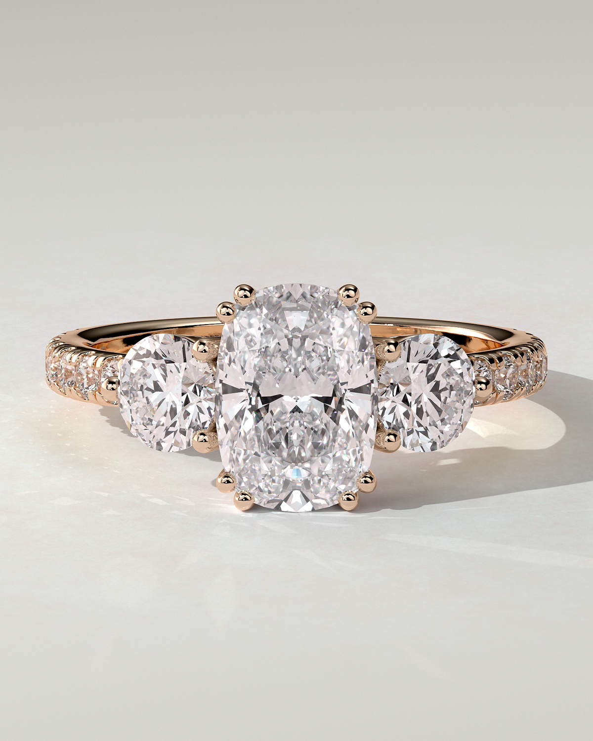 Meghan Trilogy Cushion Ring