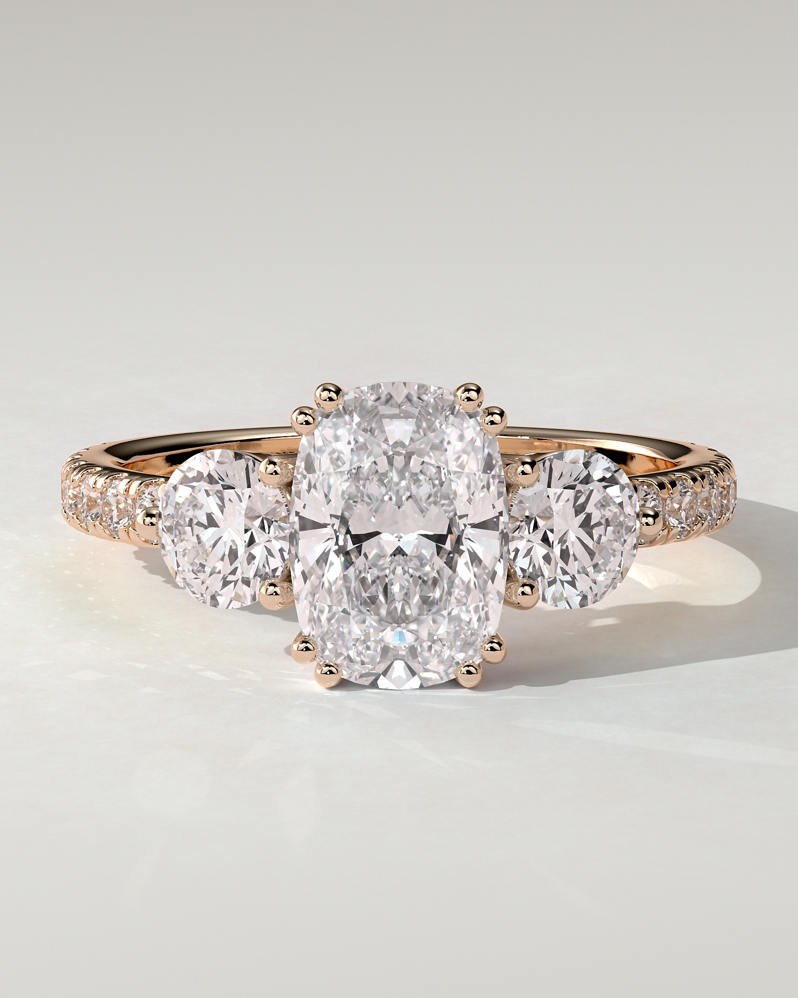 Meghan Trilogy Cushion Ring