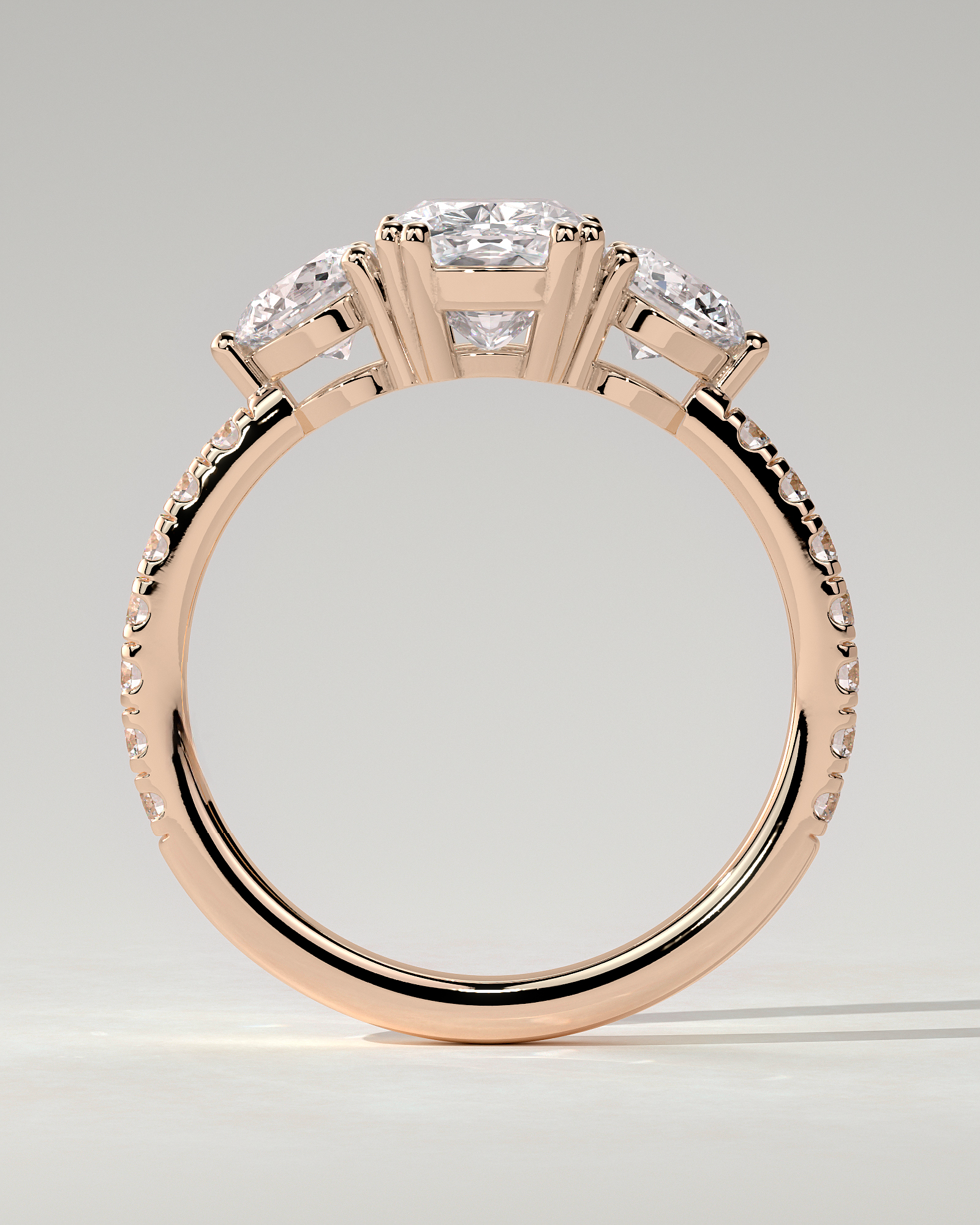 Meghan Trilogy Cushion Ring