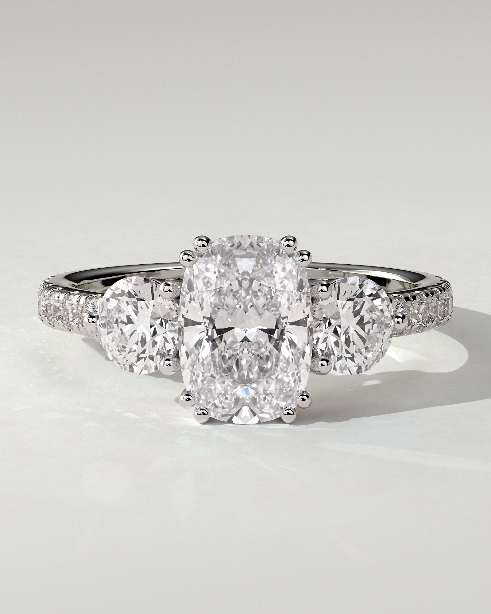 Meghan Trilogy Cushion Ring