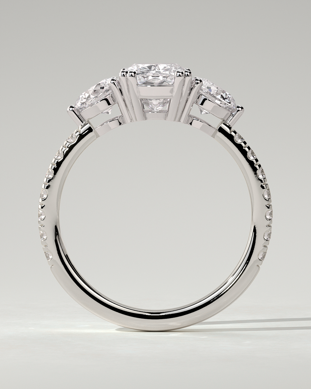 Meghan Trilogy Cushion Ring