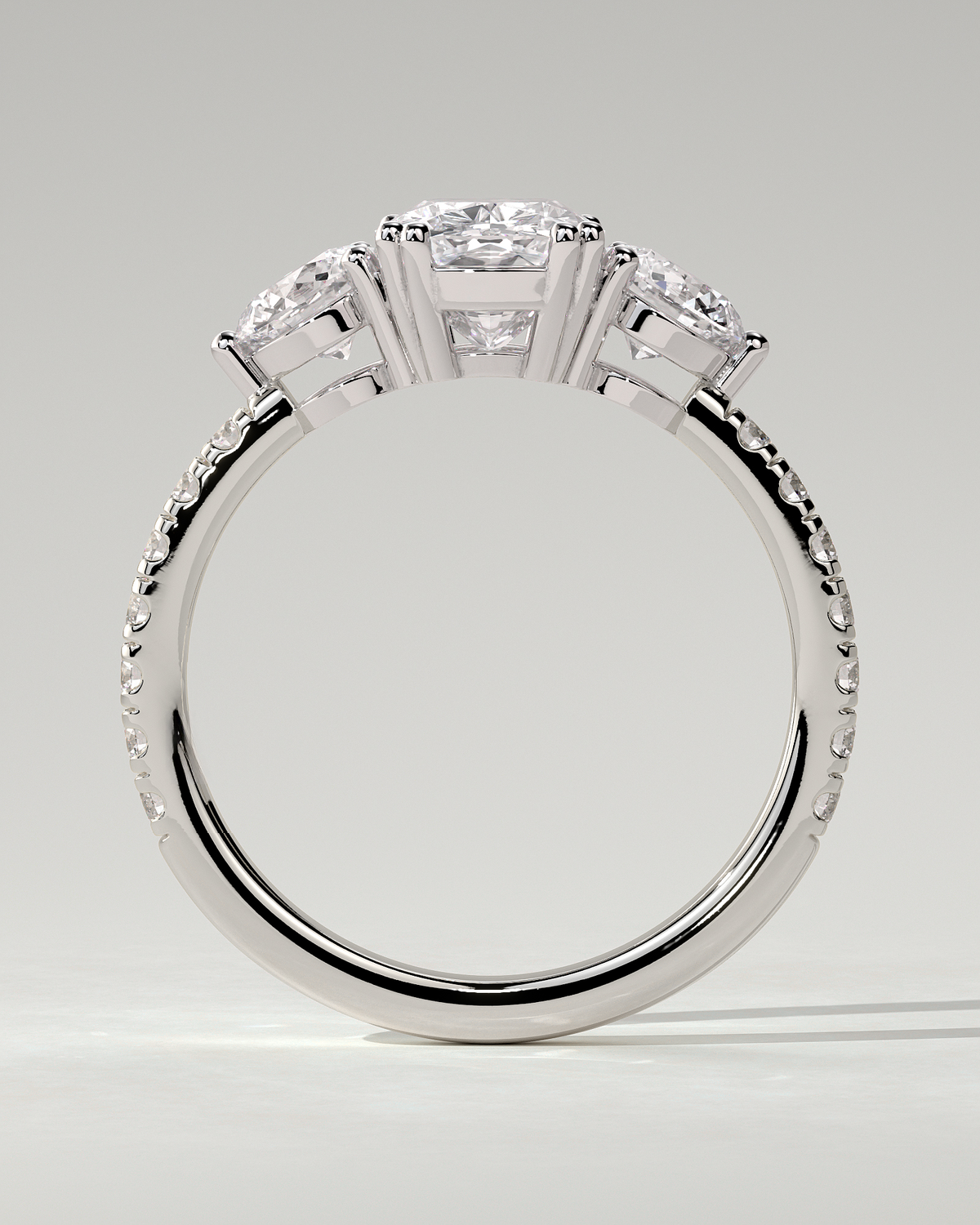 Meghan Trilogy Cushion Ring