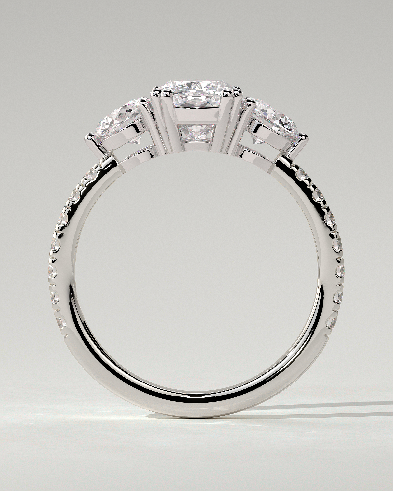 Meghan Trilogy Cushion Ring