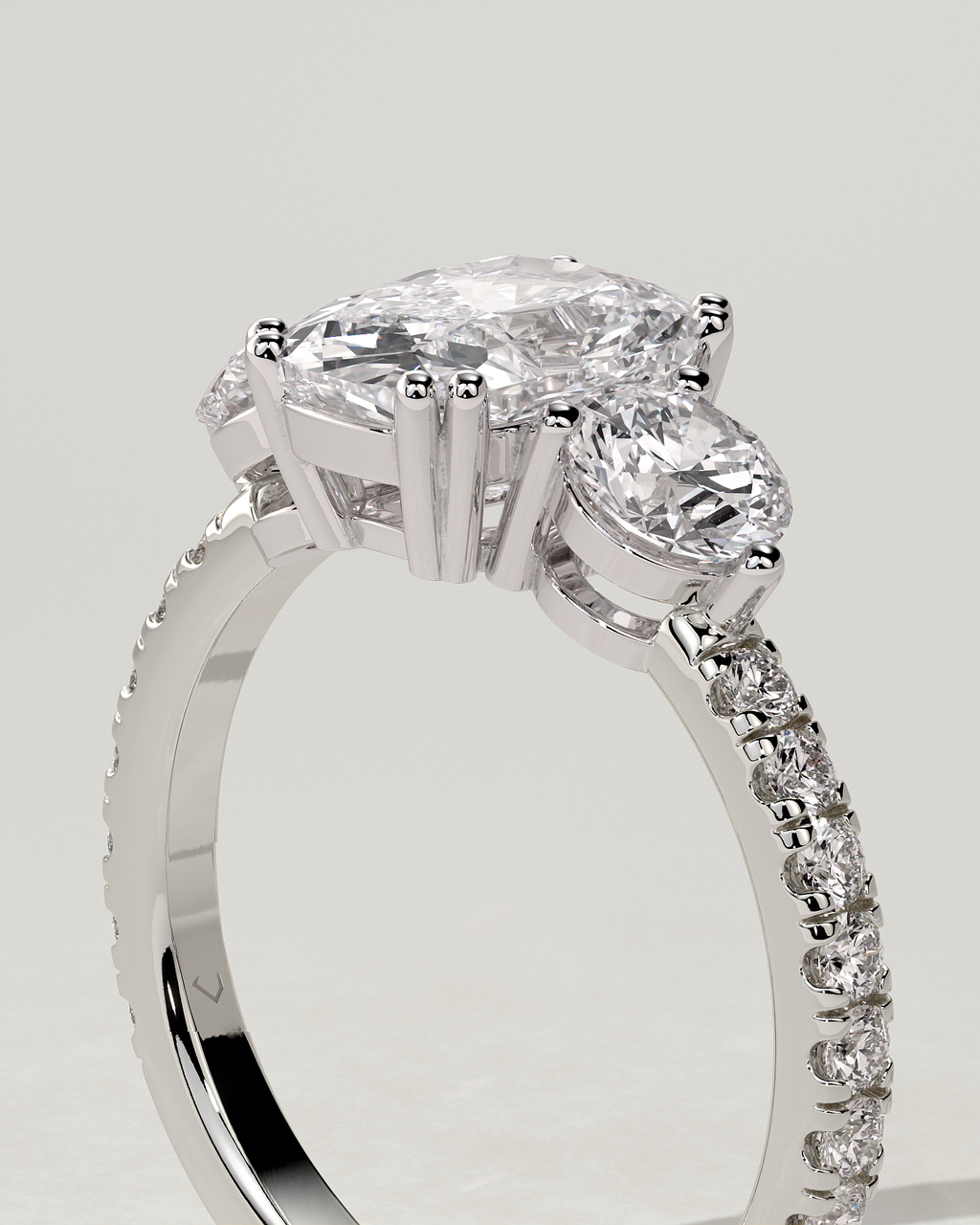 Meghan Trilogy Cushion Ring