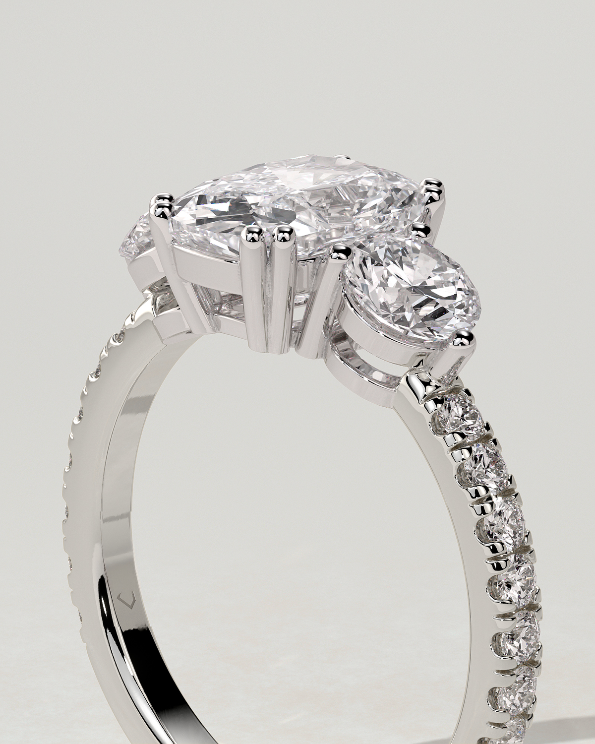 Meghan Trilogy Cushion Ring