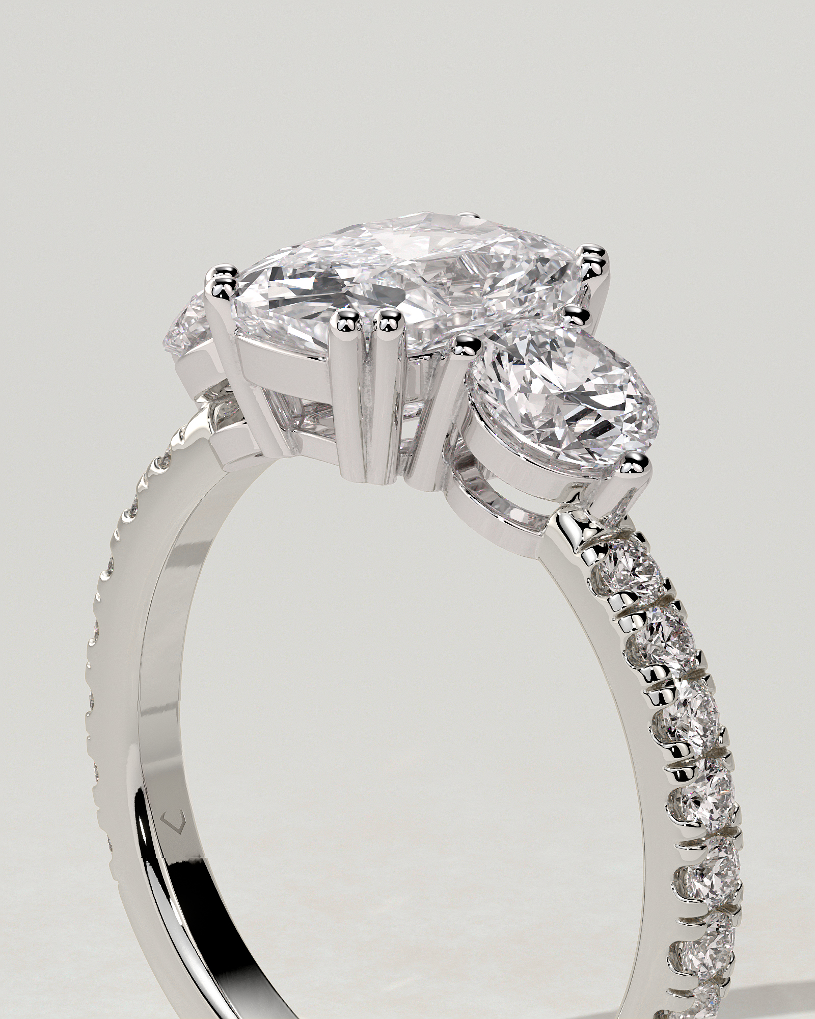 Meghan Trilogy Cushion Ring