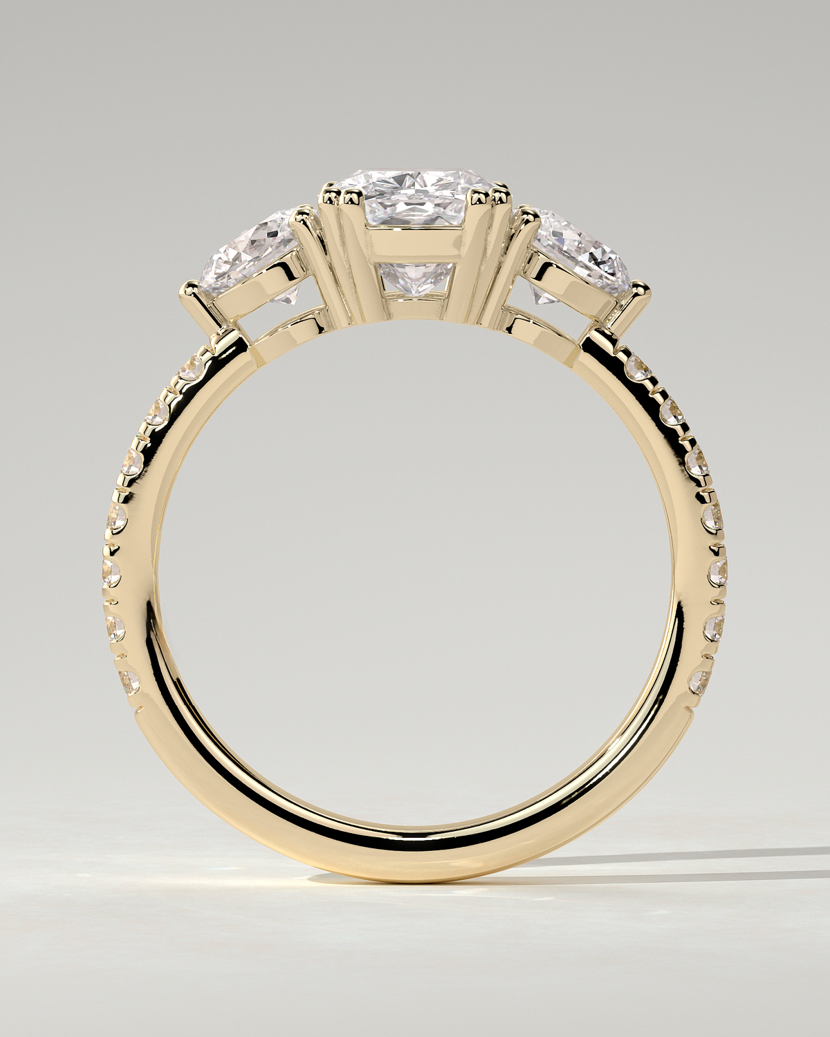 Meghan Trilogy Cushion Ring
