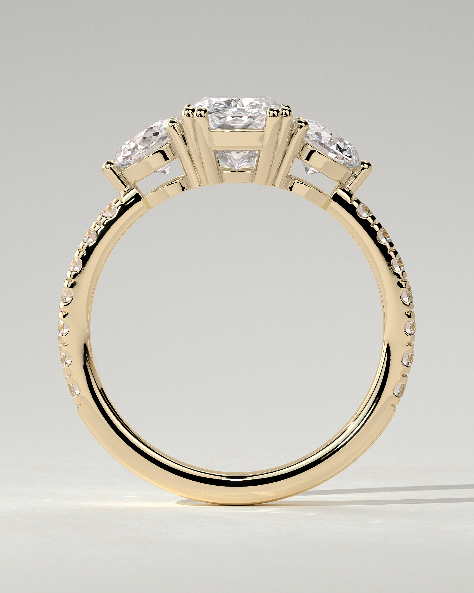 Meghan Trilogy Cushion Ring