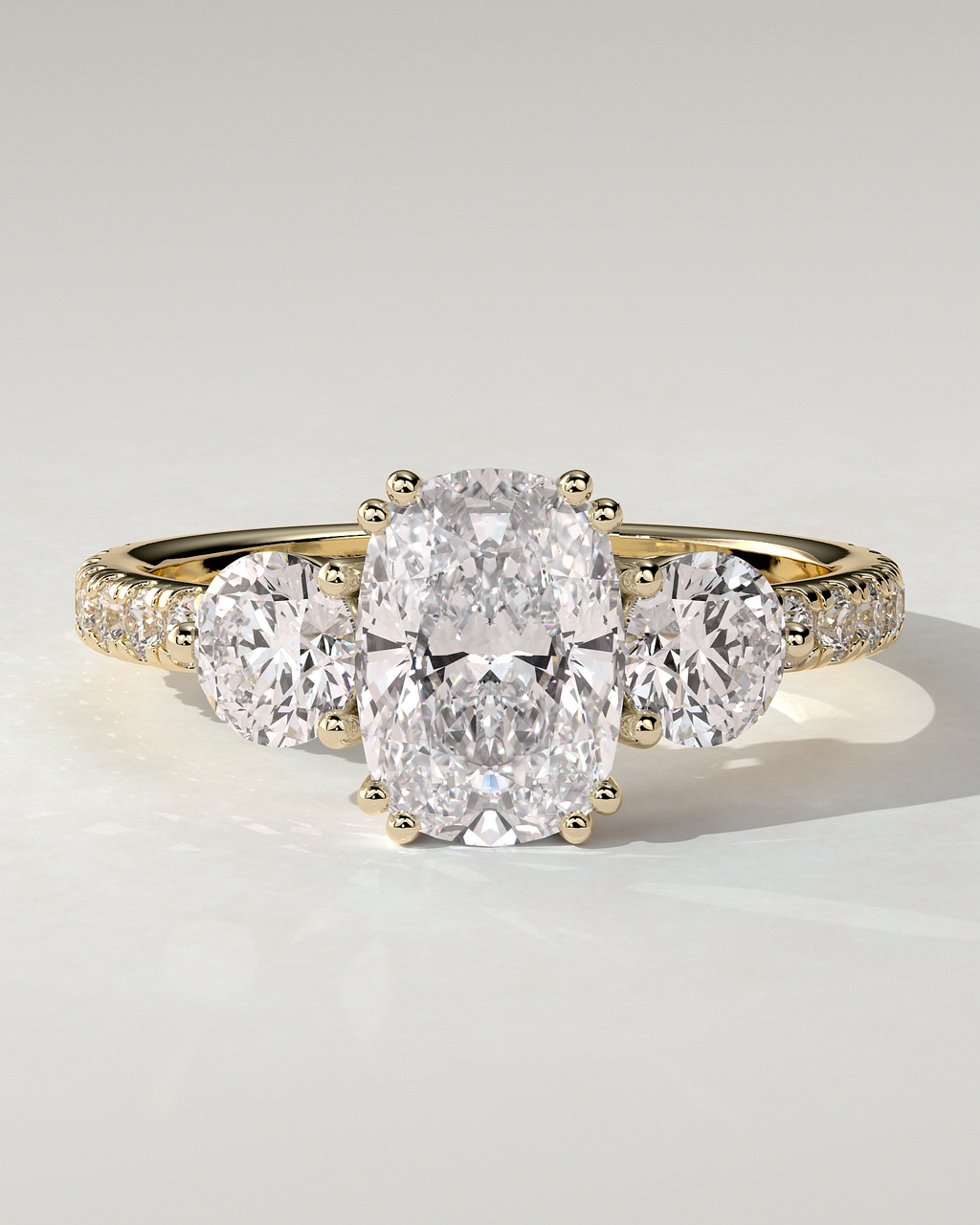 Meghan Trilogy Cushion Ring