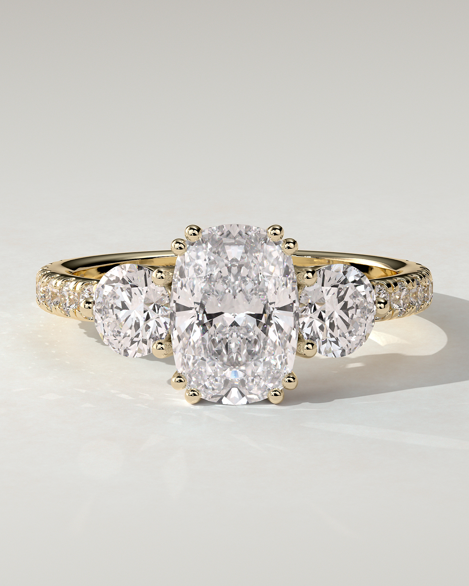 Meghan Trilogy Cushion Ring