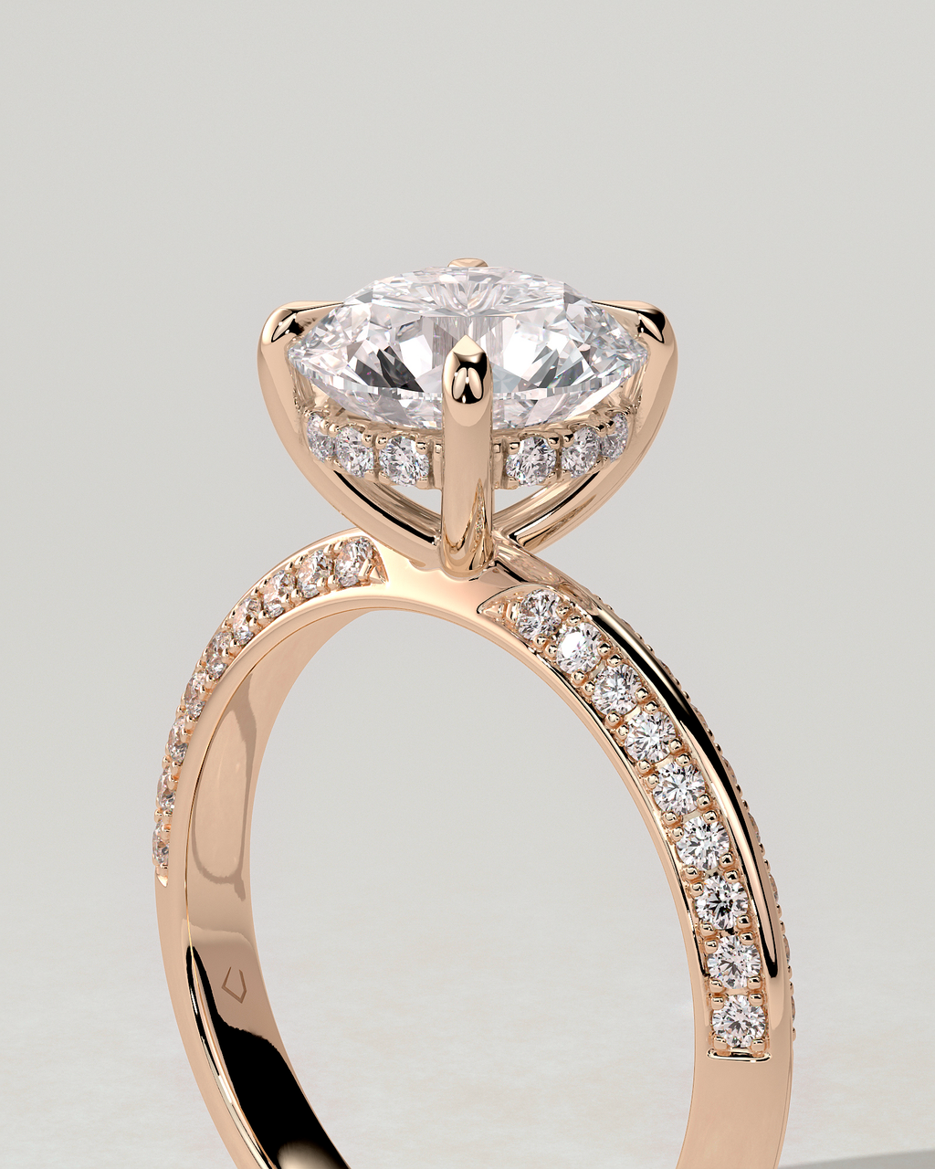 Melinda Solitaire Round Ring