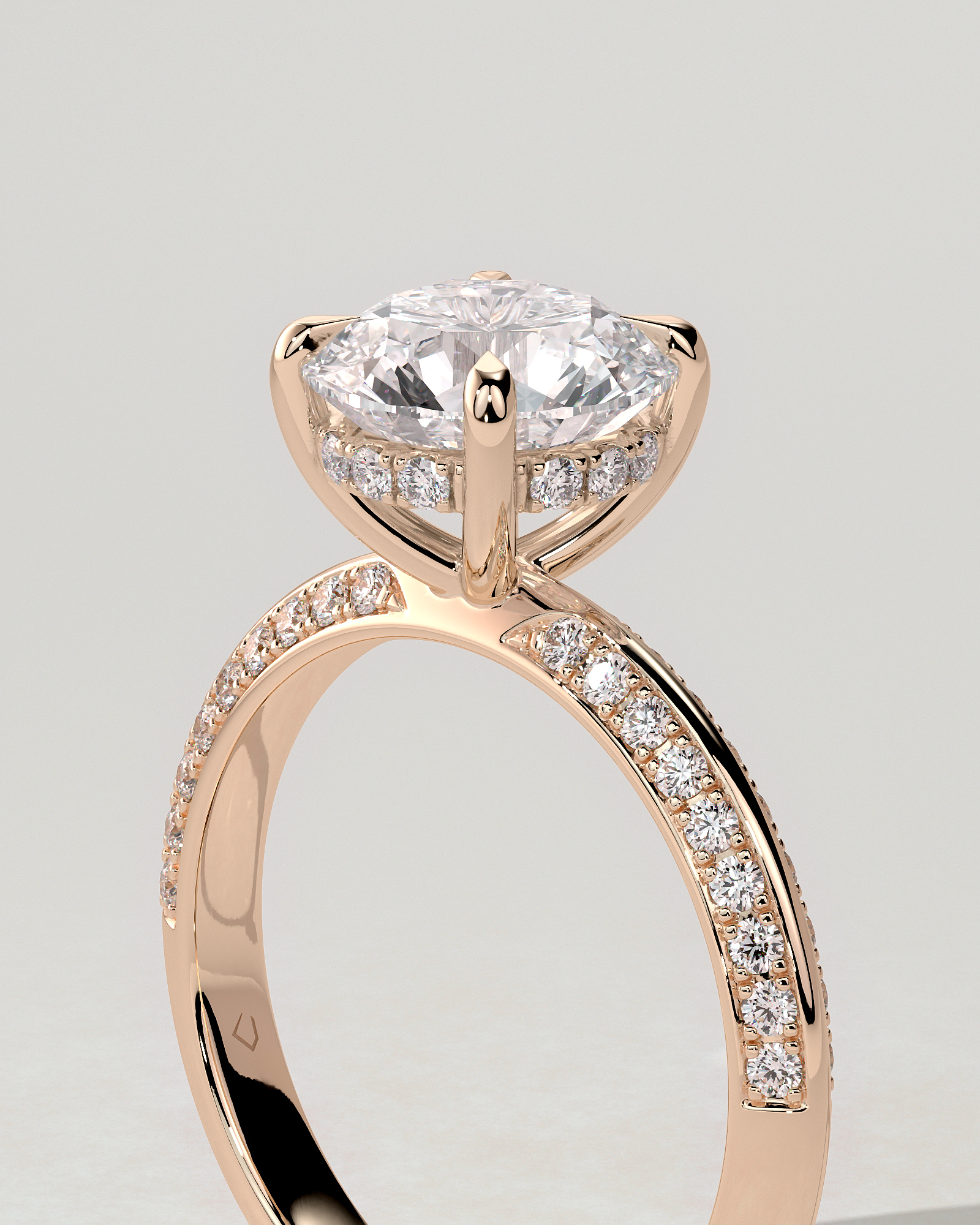 Melinda Solitaire Round Ring