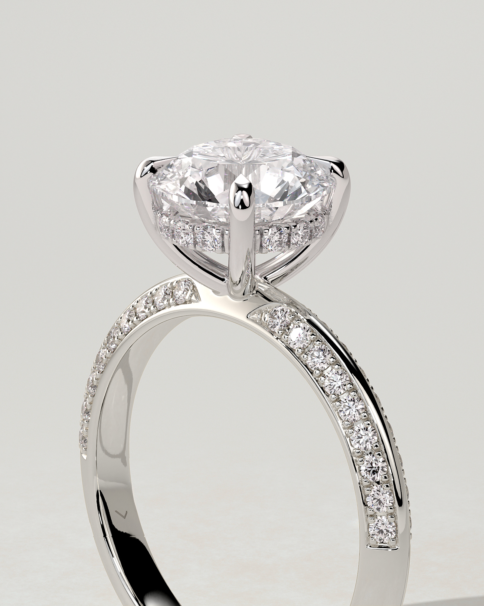 Melinda Solitaire Round Ring