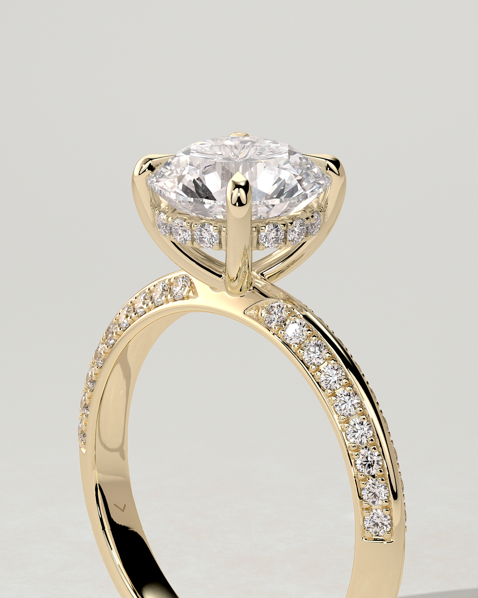 Melinda Solitaire Round Ring