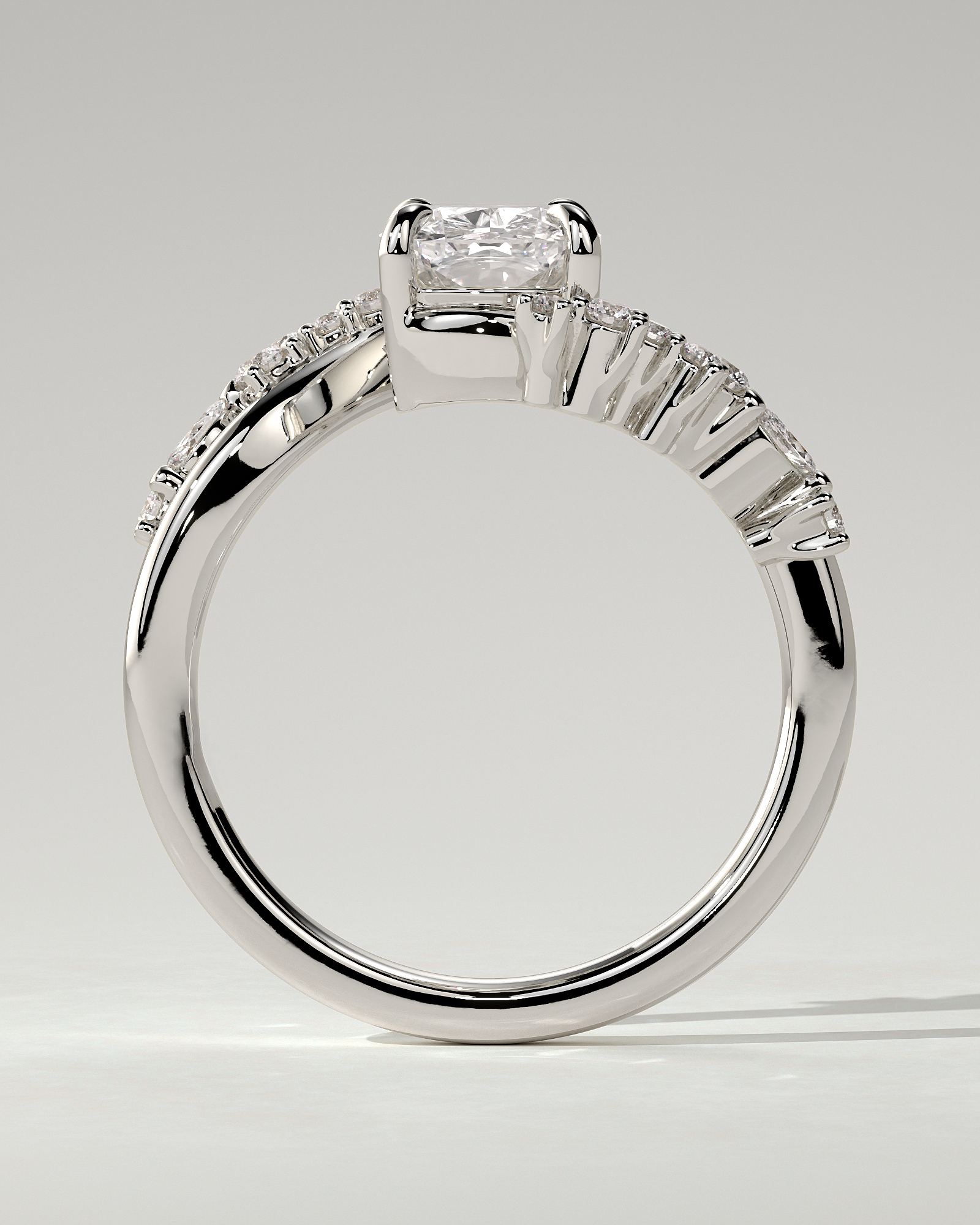 Merida Solitaire Cushion Ring