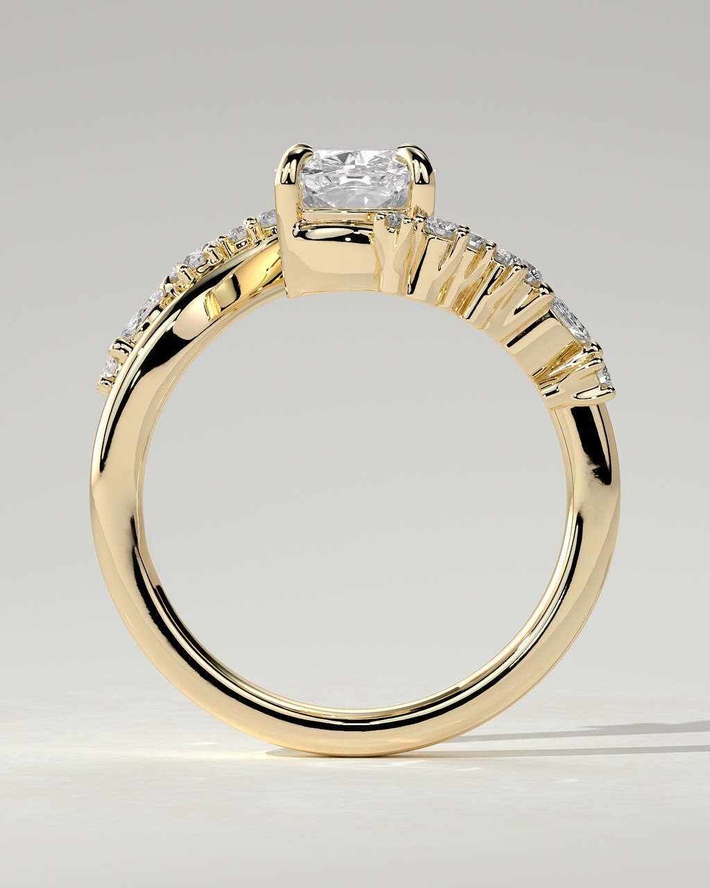 Merida Solitaire Cushion Ring