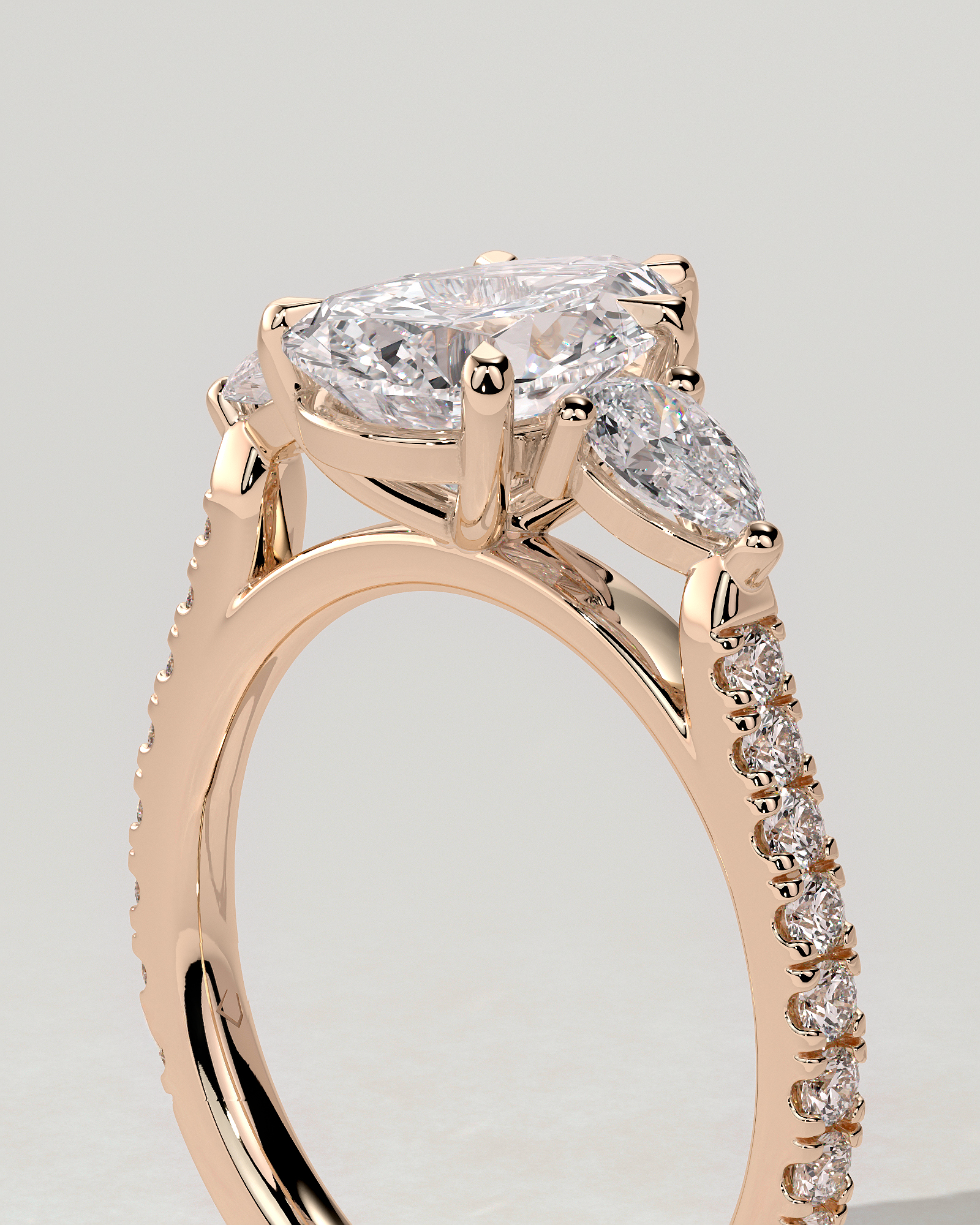 Mia Trilogy Pear Ring
