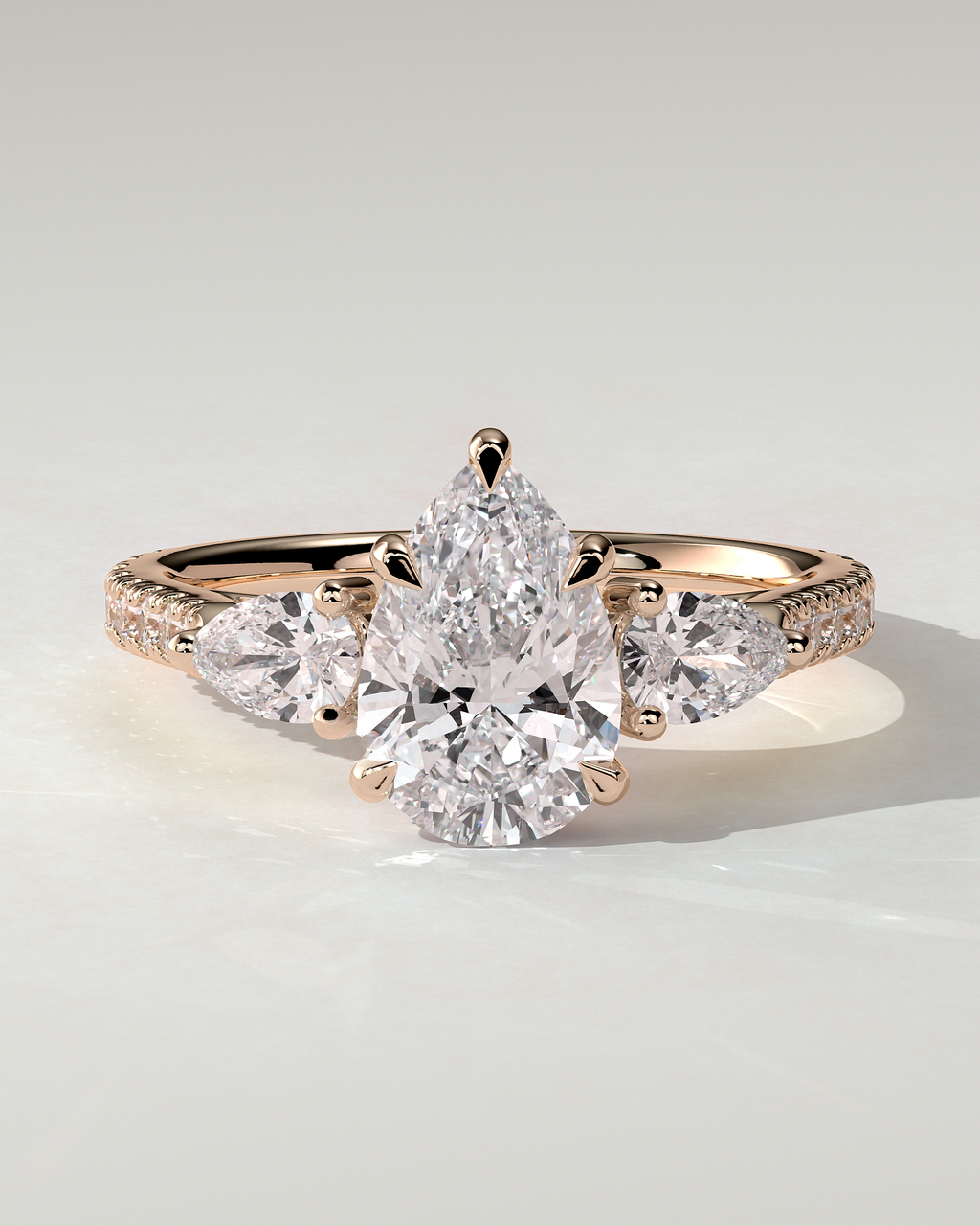 Mia Trilogy Pear Ring