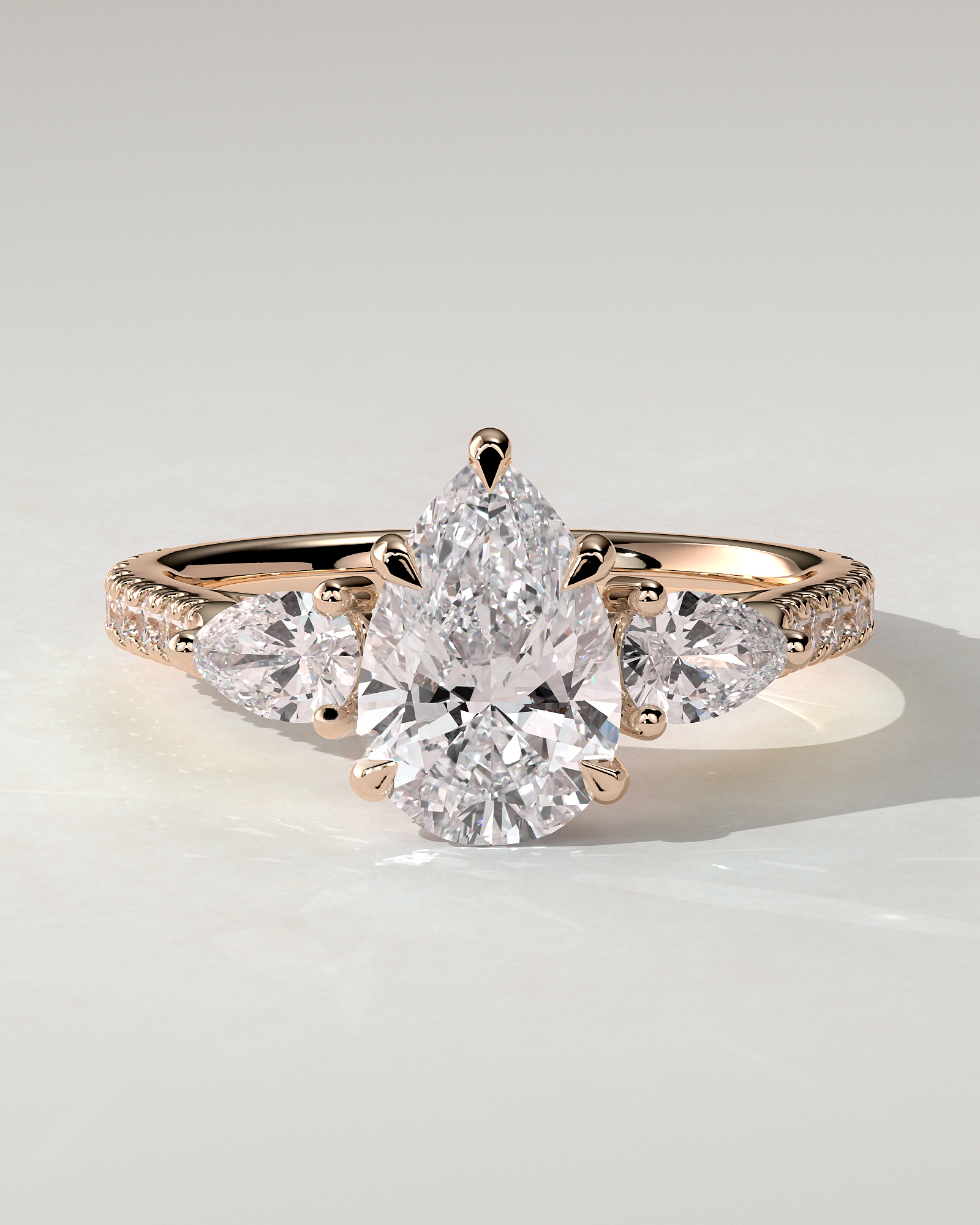 Mia Trilogy Pear Ring
